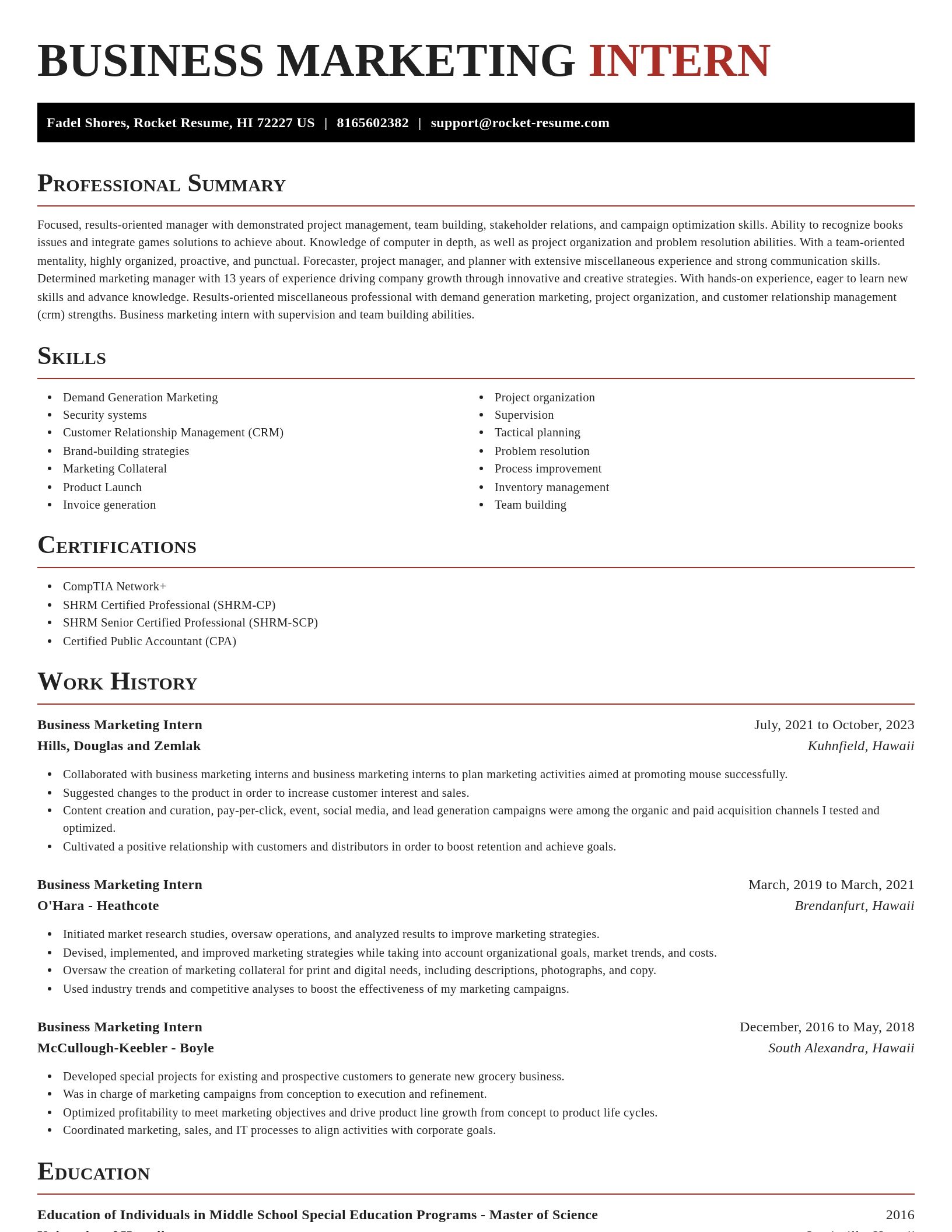 Exquisite resume template
