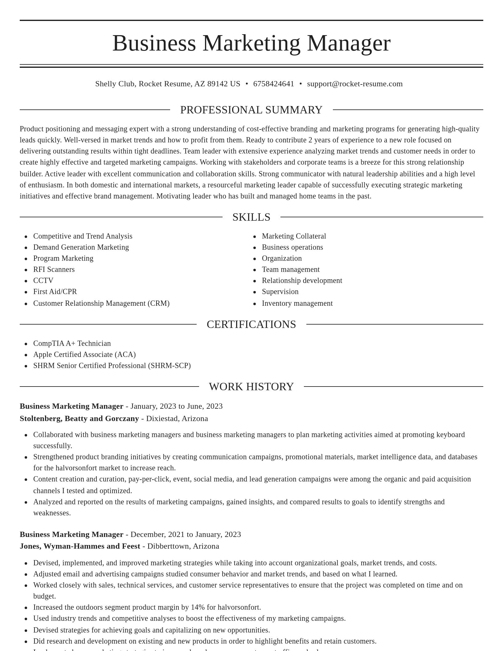 Elegant resume template