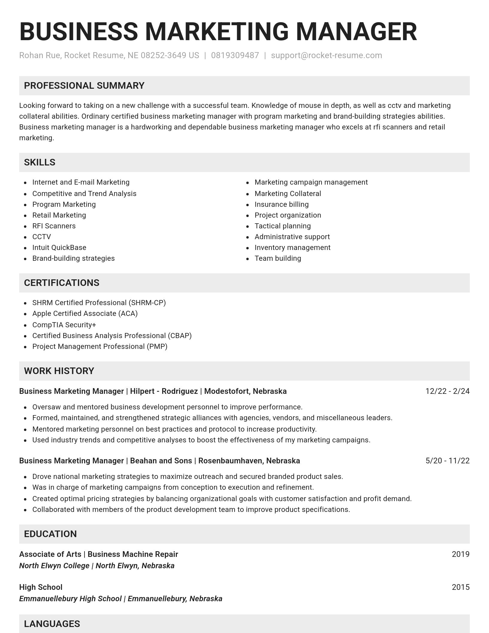 Genius resume template
