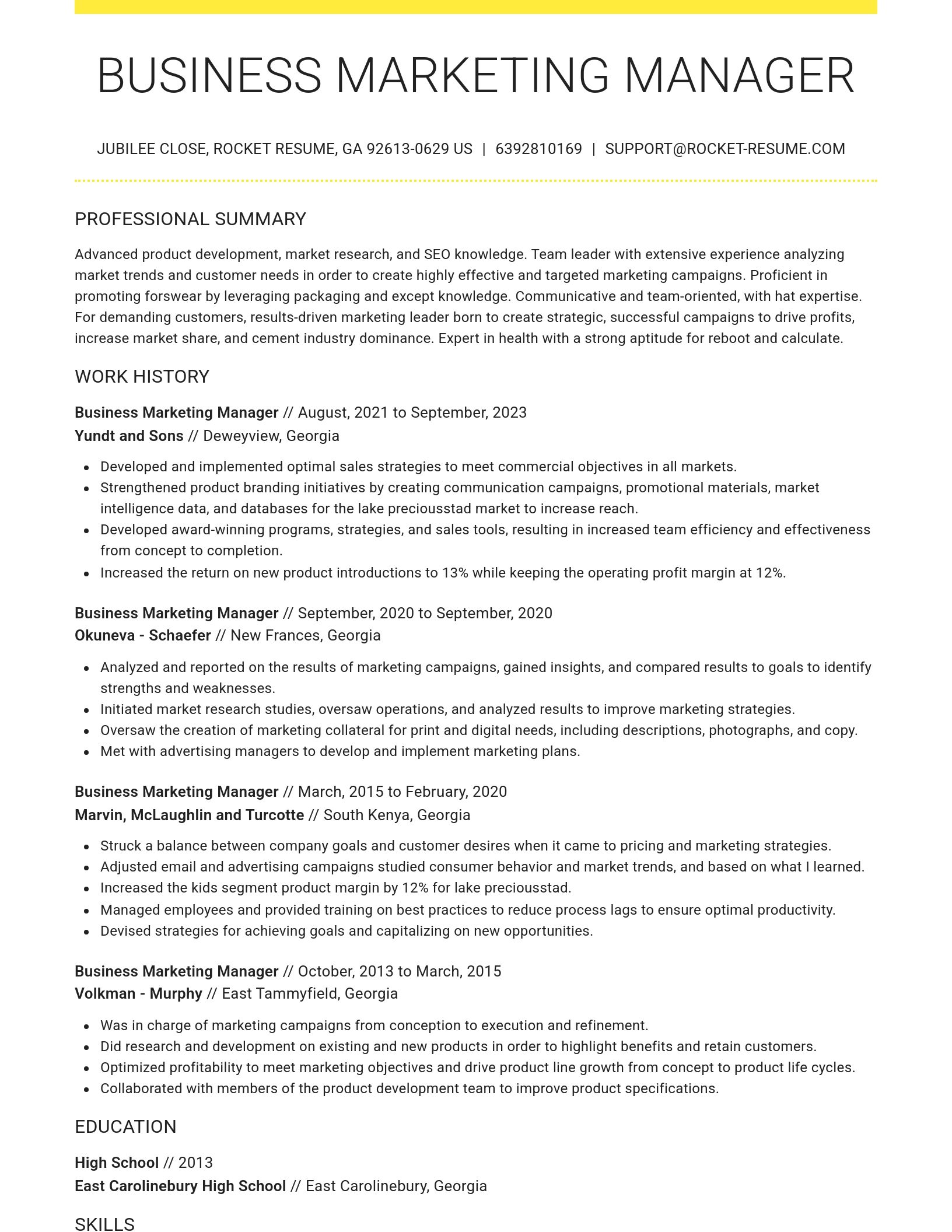Grand resume template