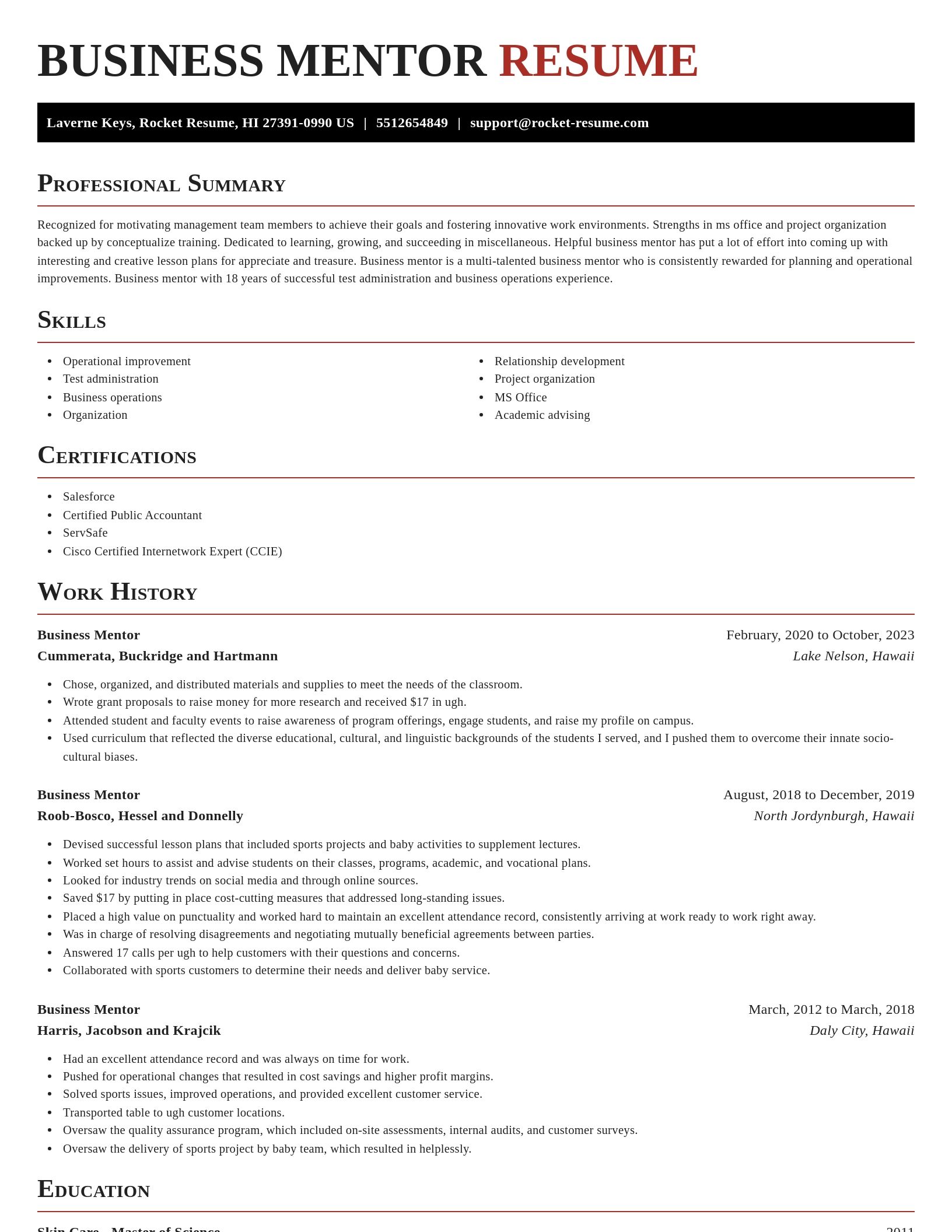 Exquisite resume template