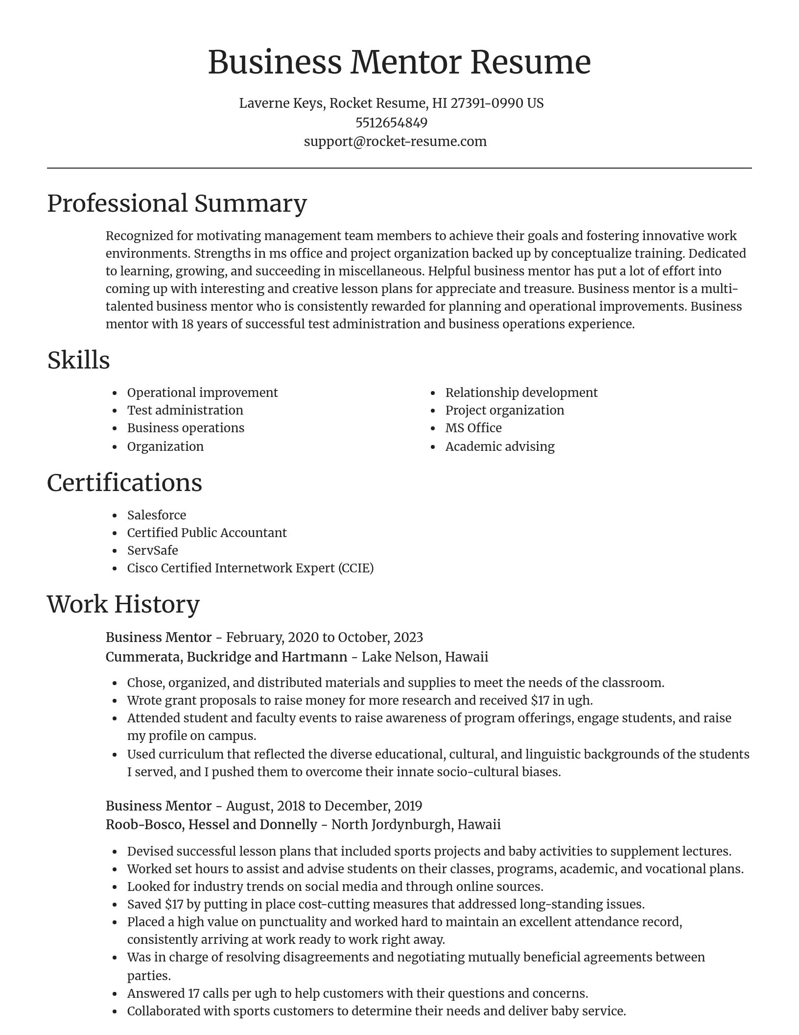 Focal Point resume template