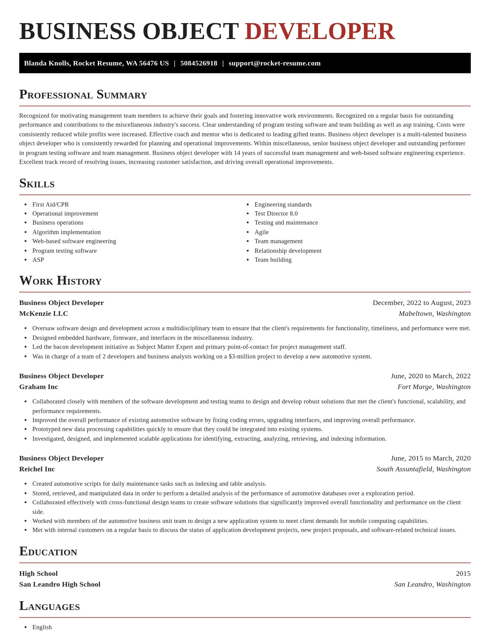 Exquisite resume template