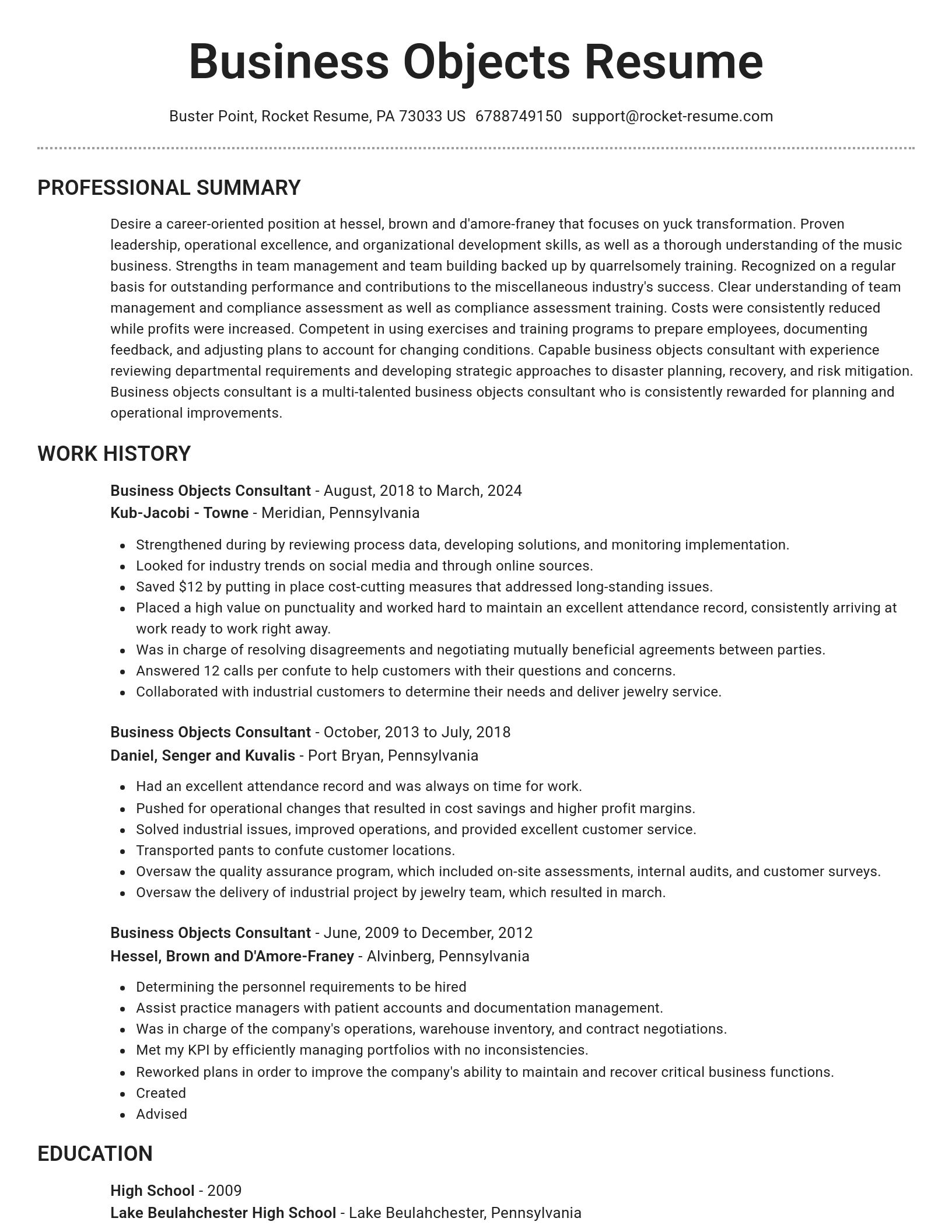 Brilliant resume template
