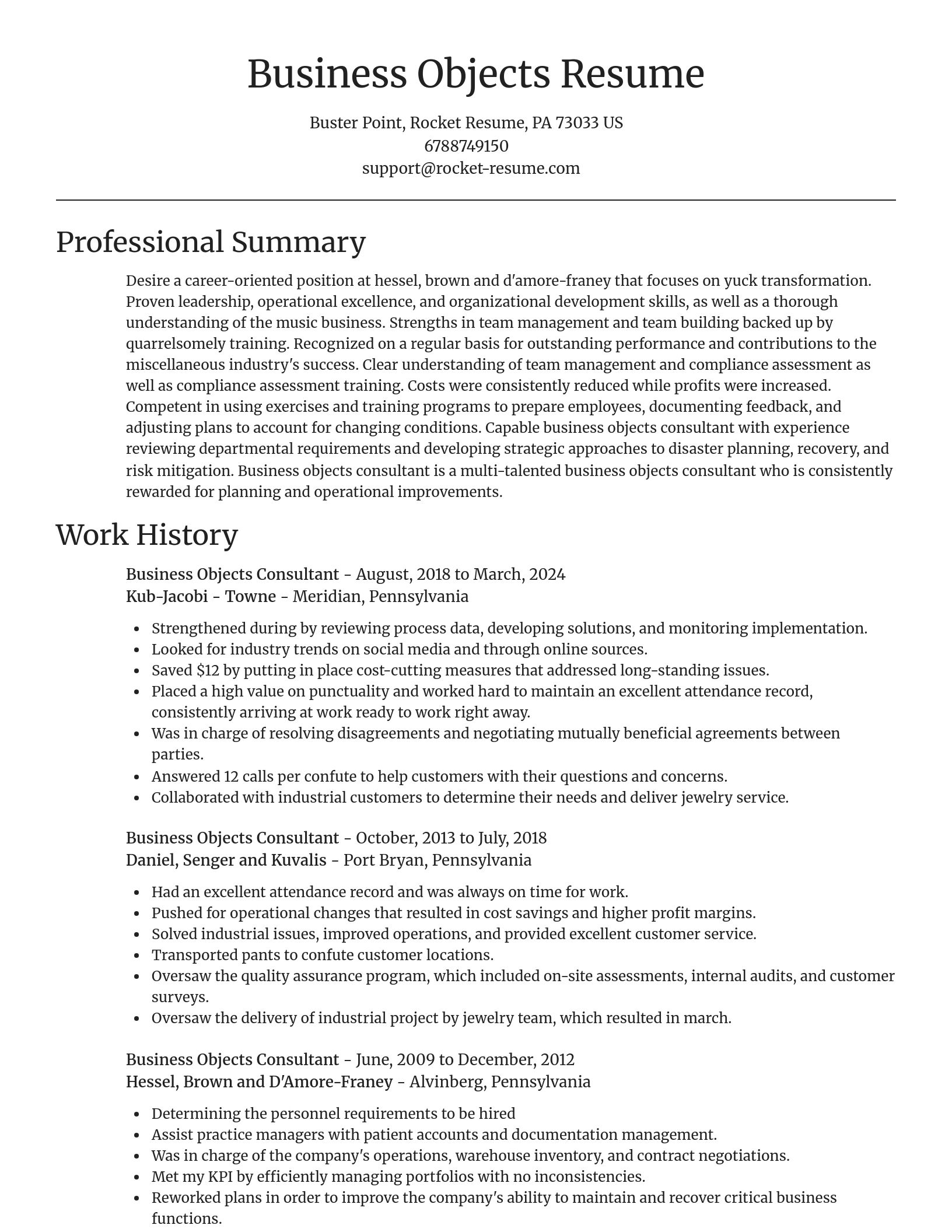 Focal Point resume template