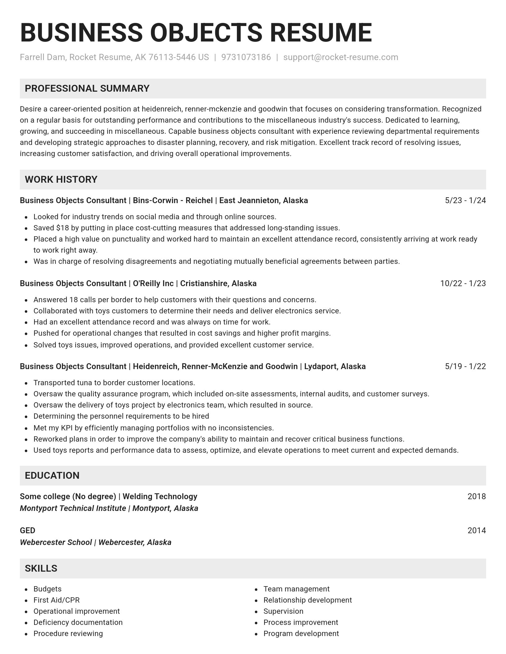 Genius resume template