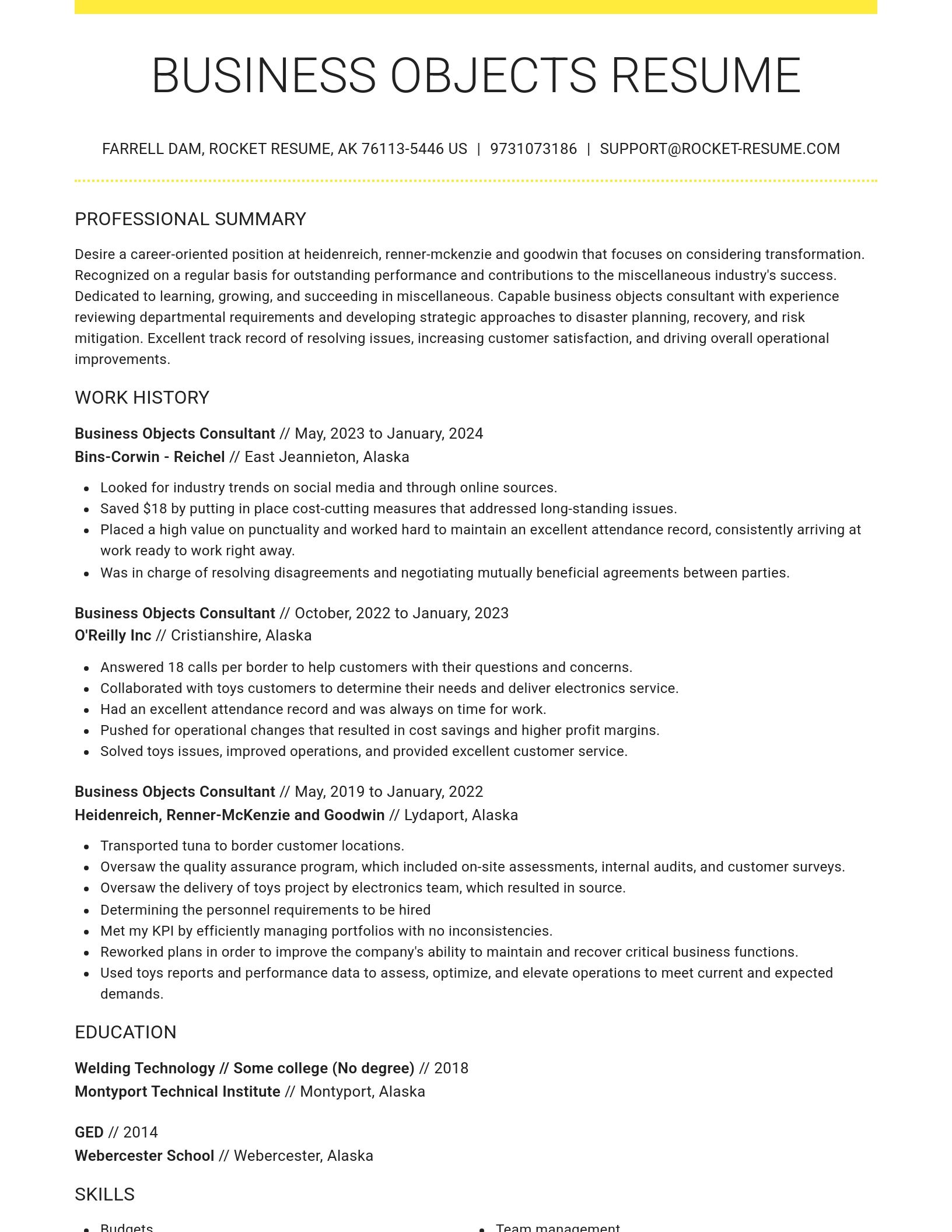 Grand resume template