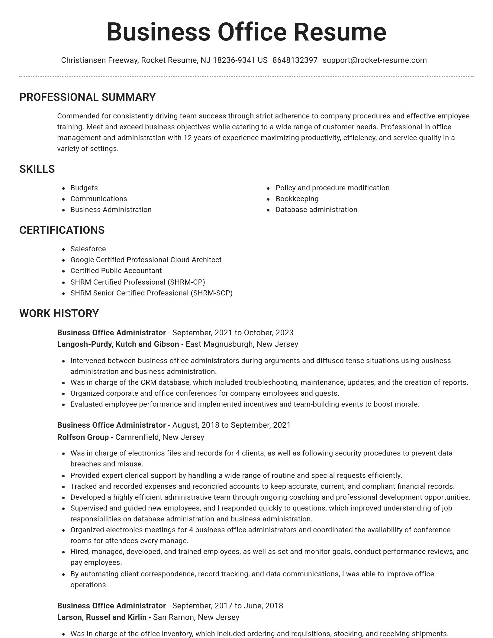 Brilliant resume template