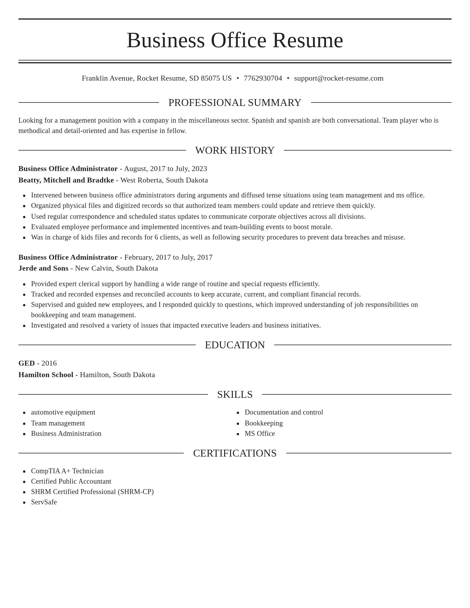 Elegant resume template