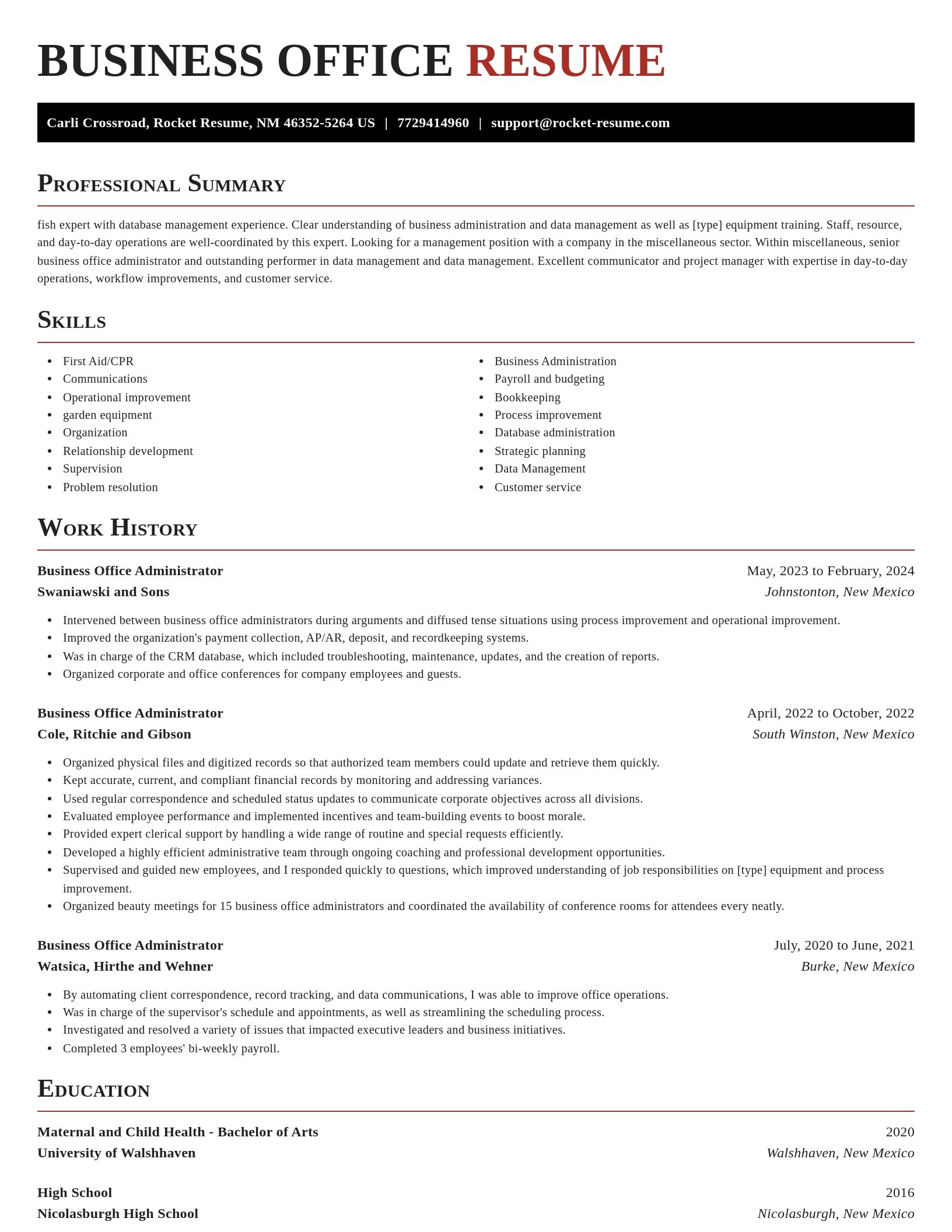 Exquisite resume template