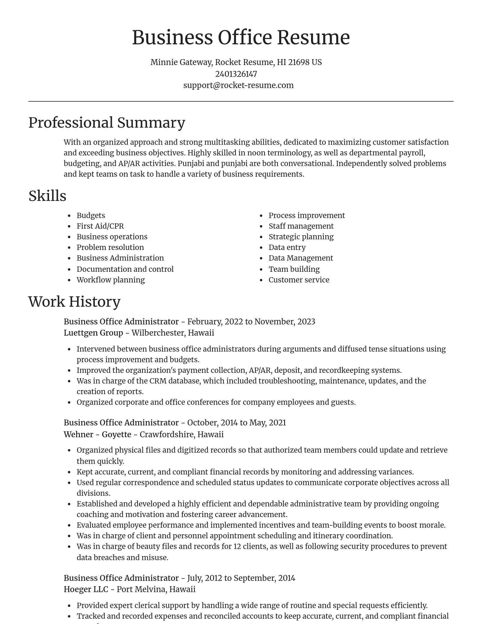 Focal Point resume template