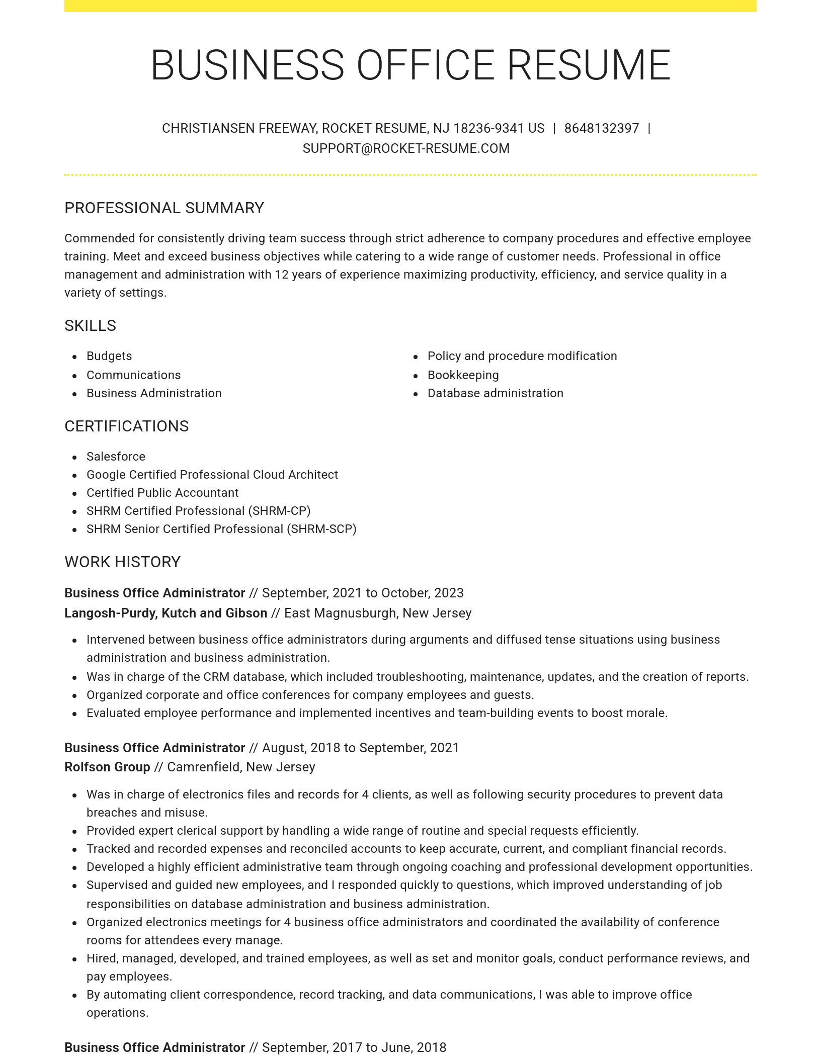 Grand resume template