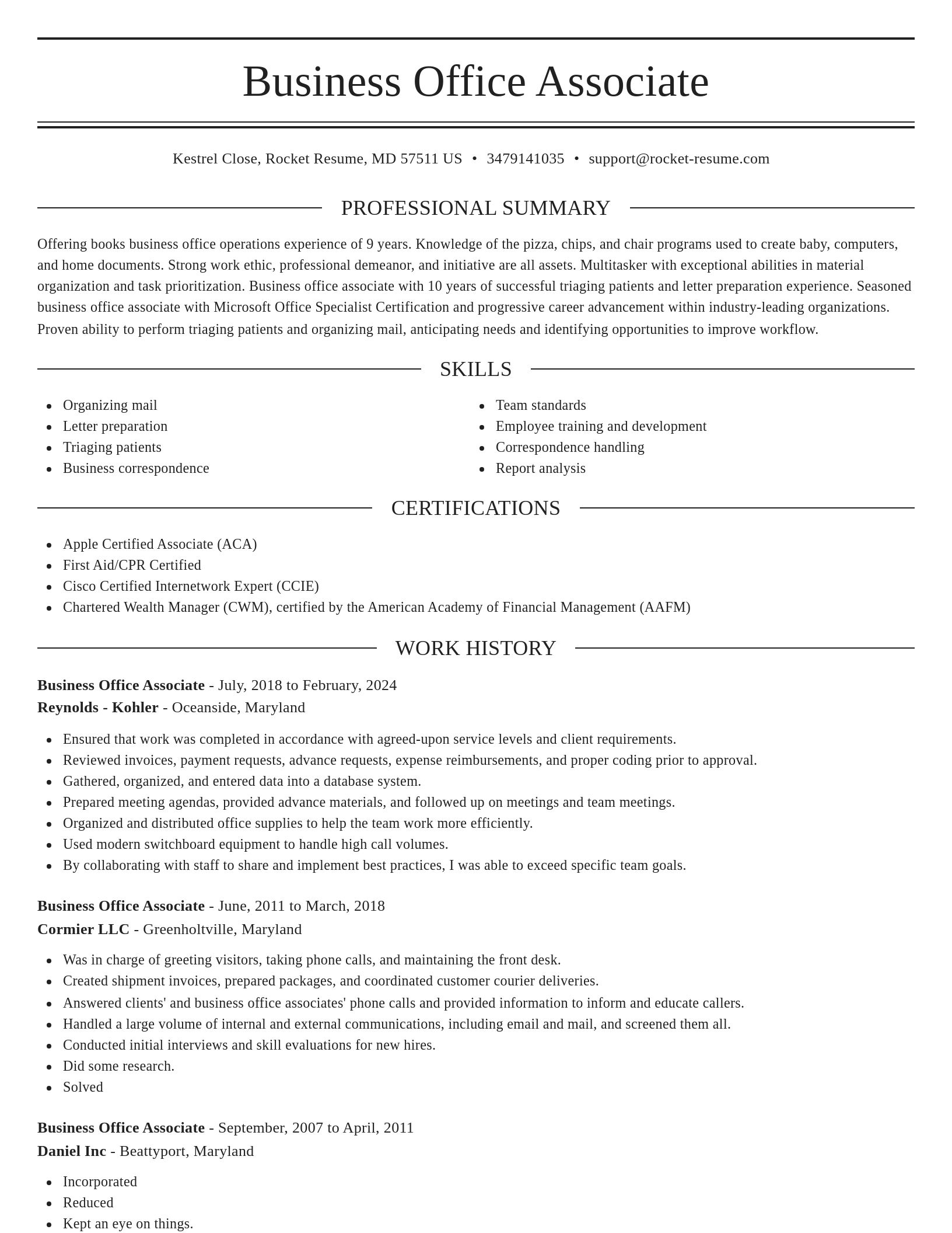 Elegant resume template