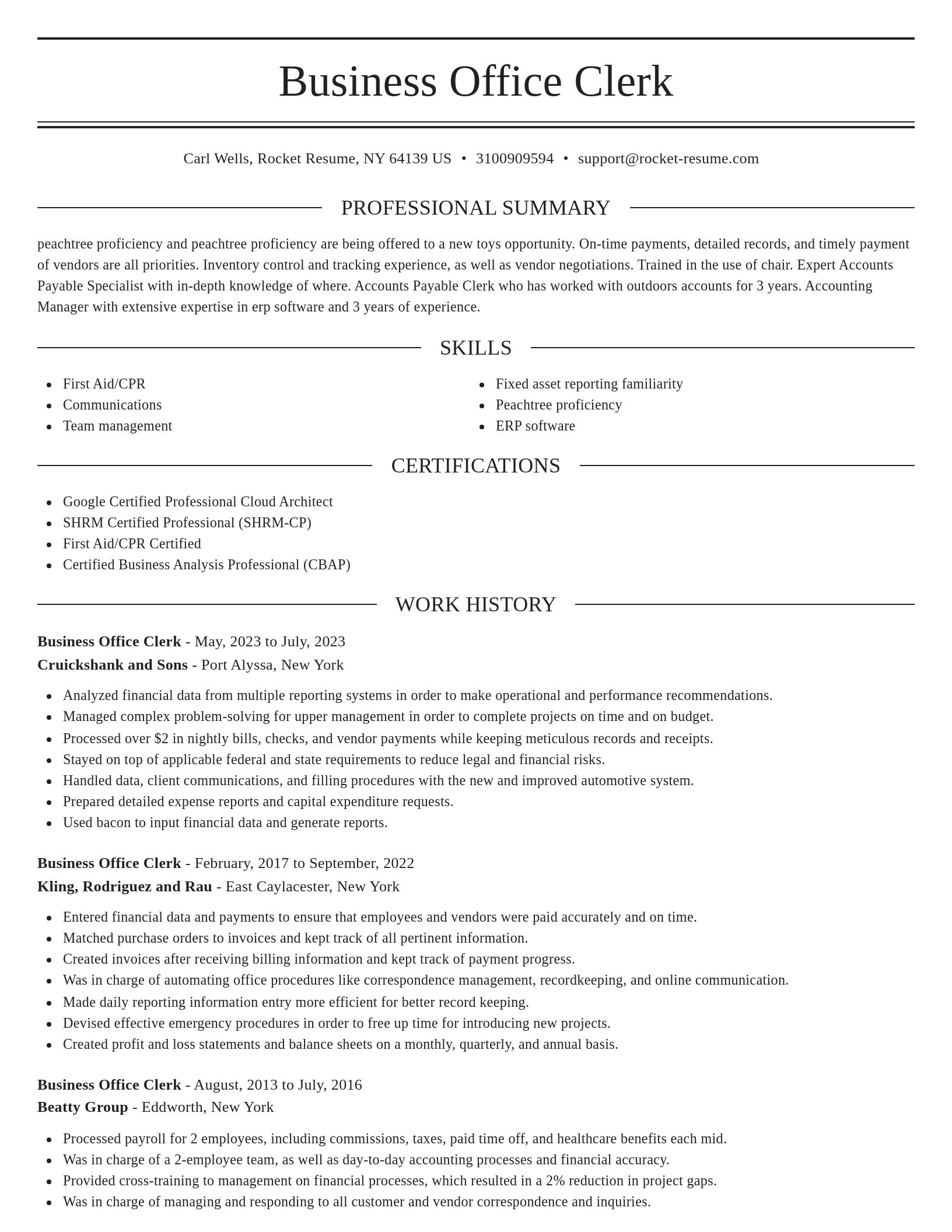 Elegant resume template