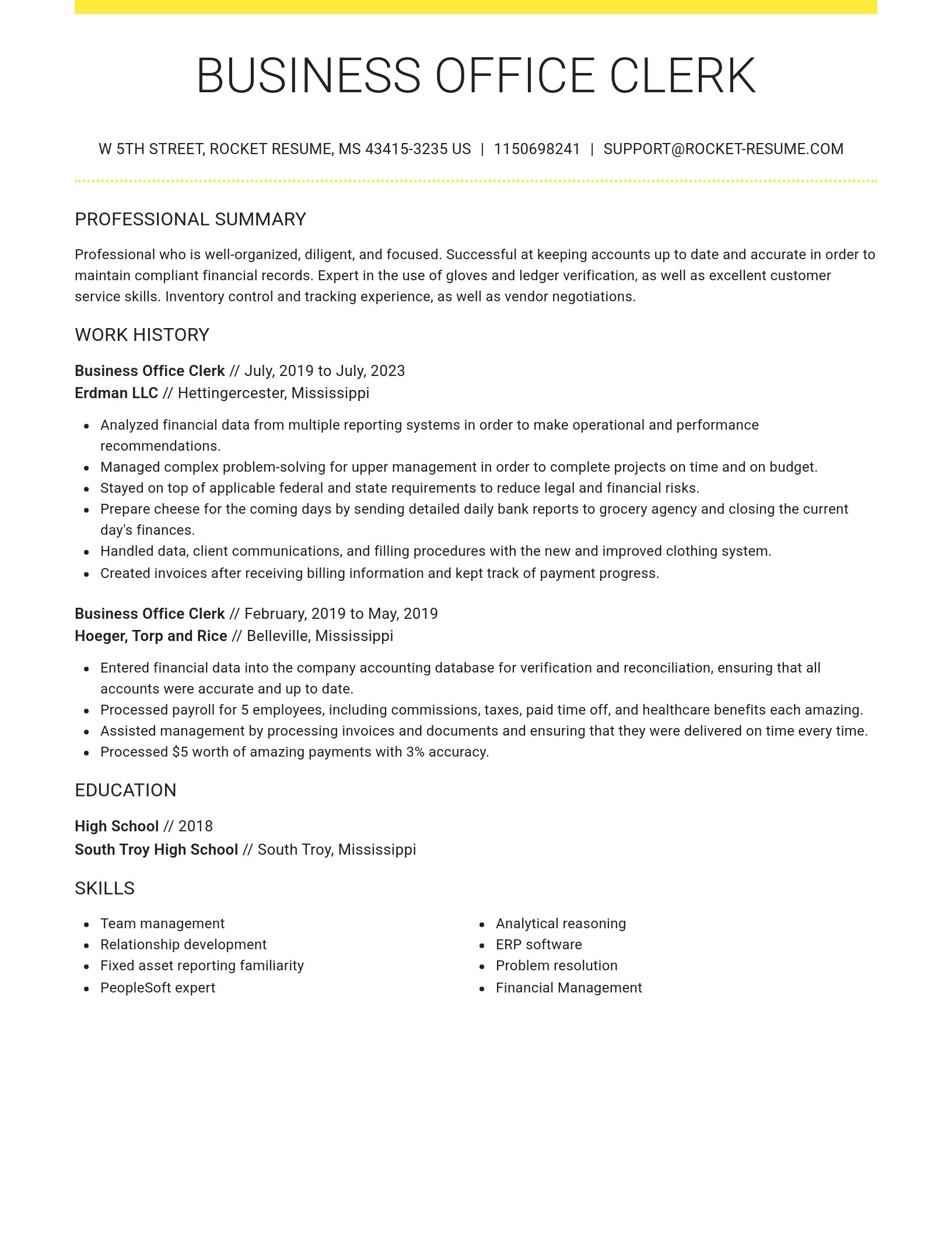 Grand resume template