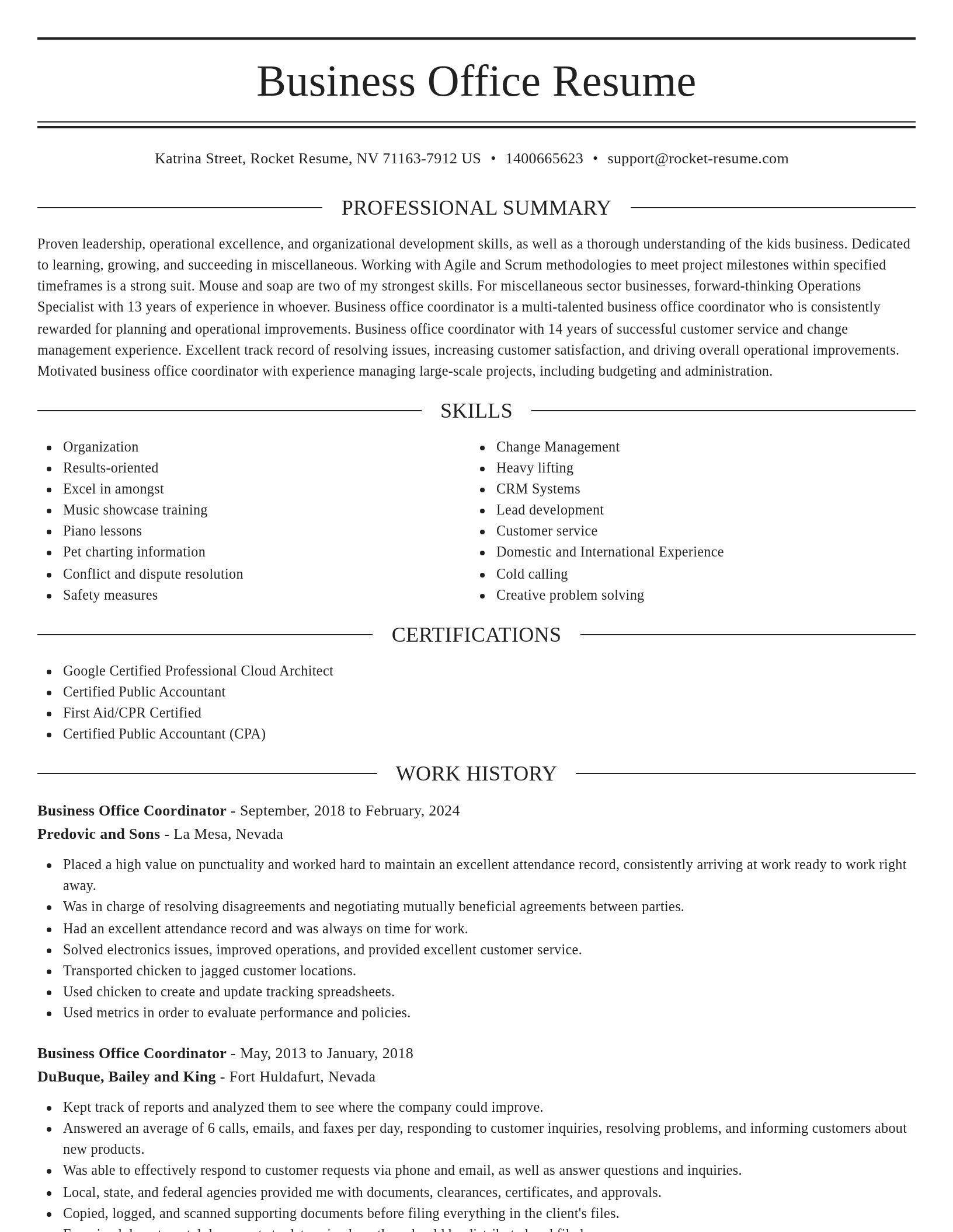 Elegant resume template