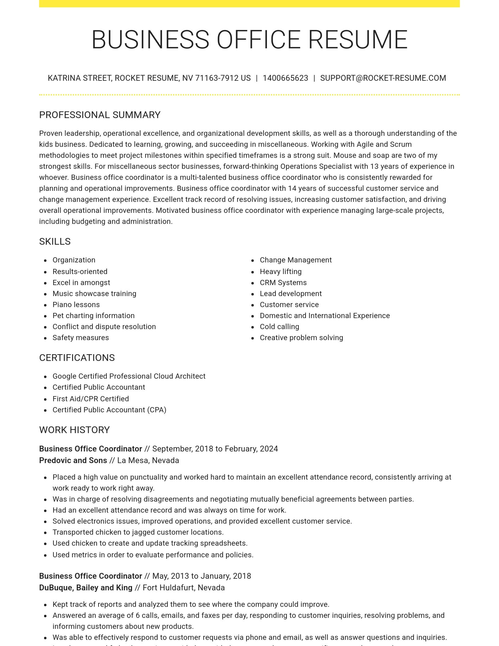Grand resume template