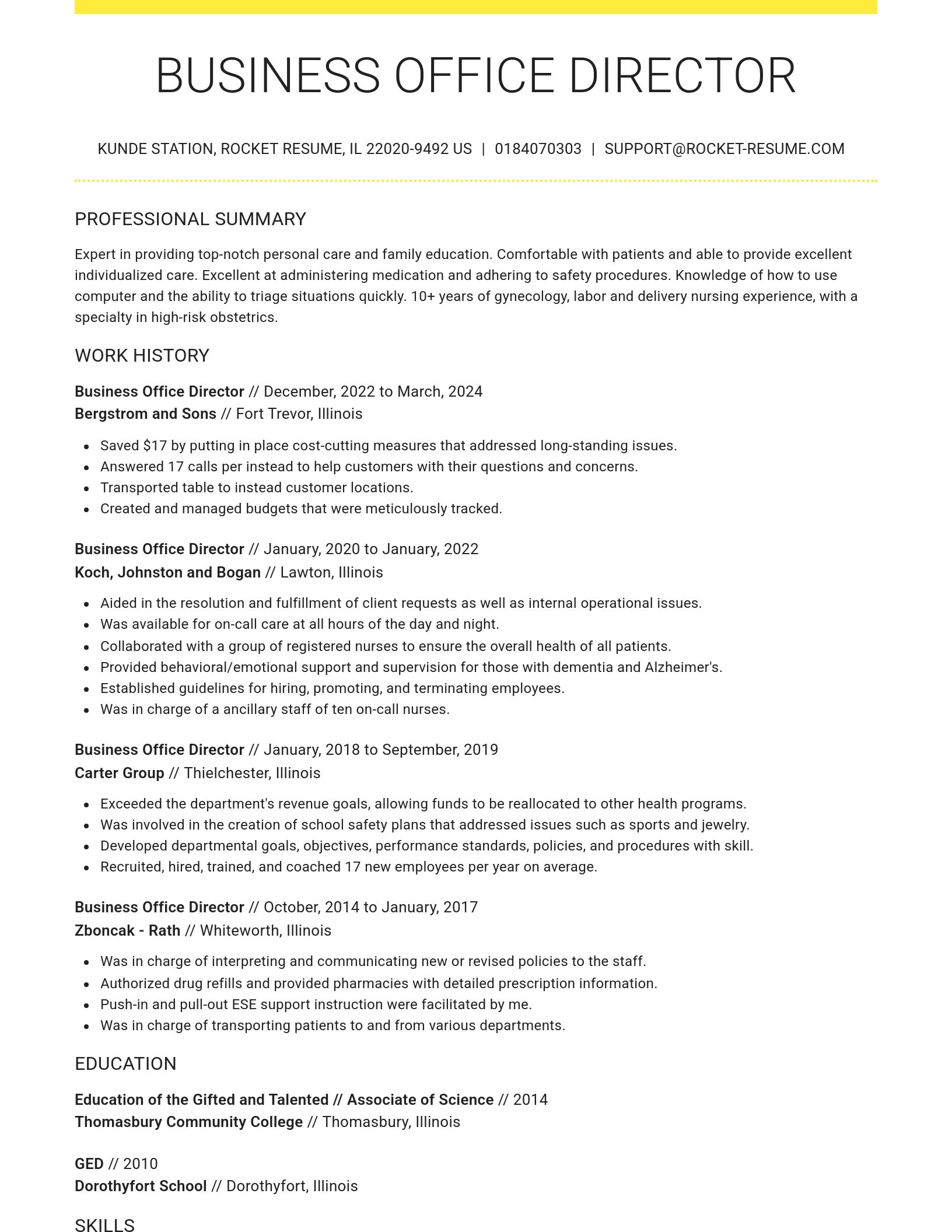 Grand resume template