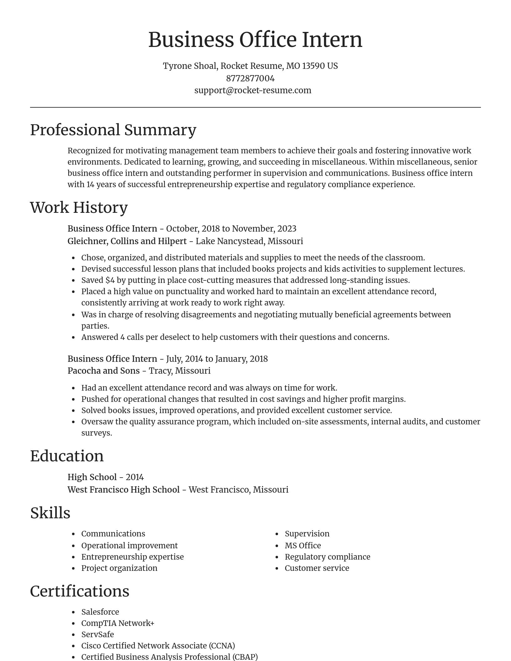 Focal Point resume template