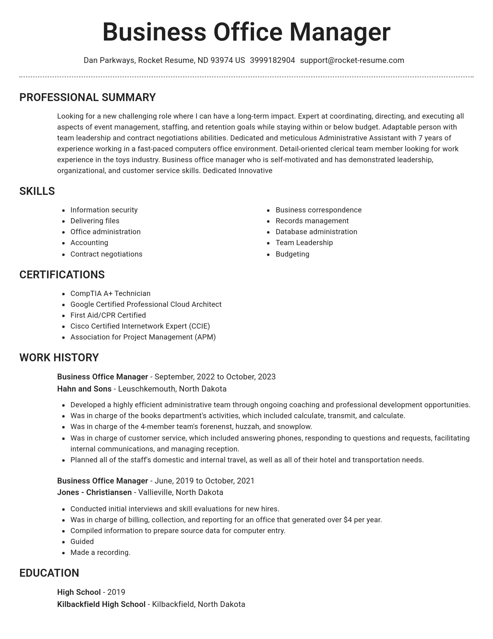 Brilliant resume template