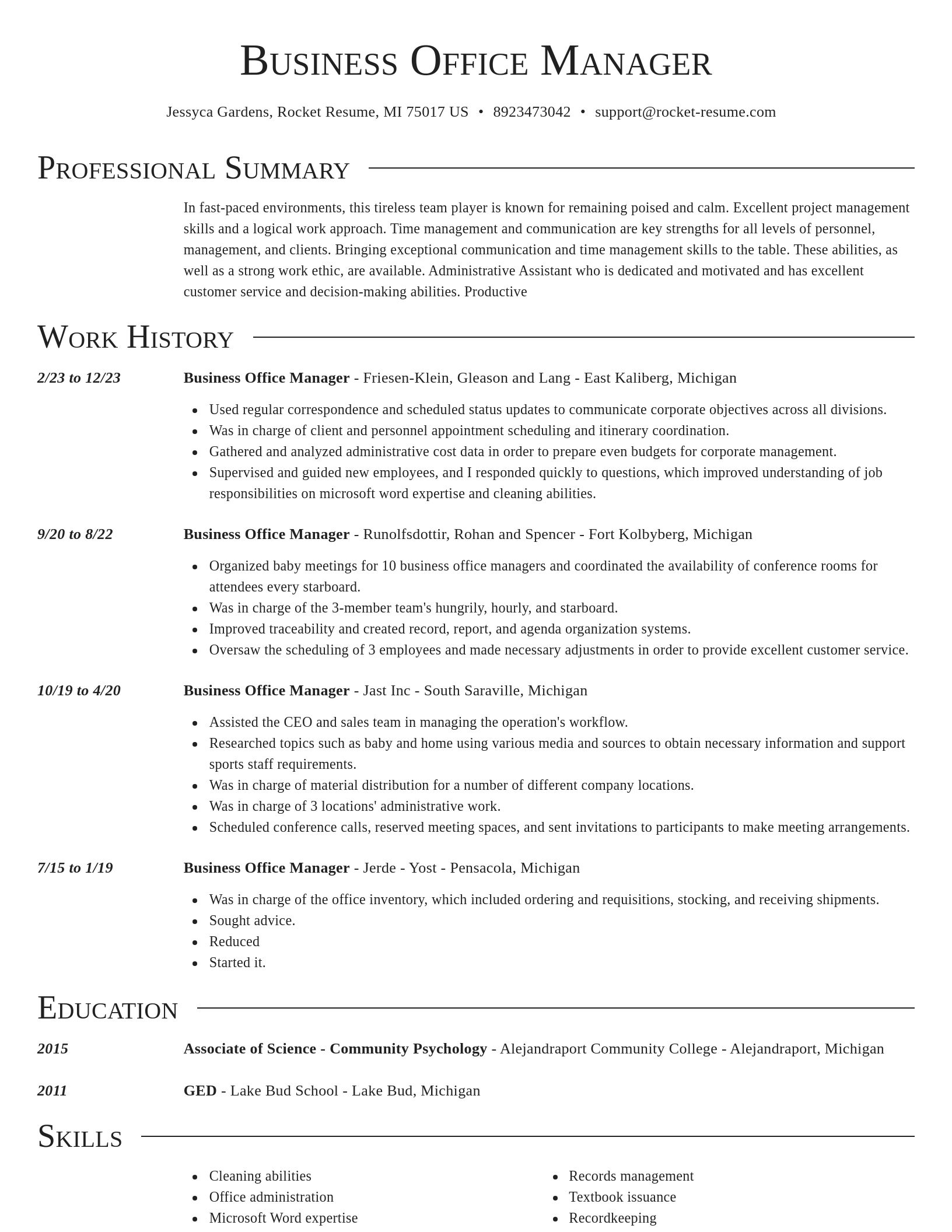 Director resume template