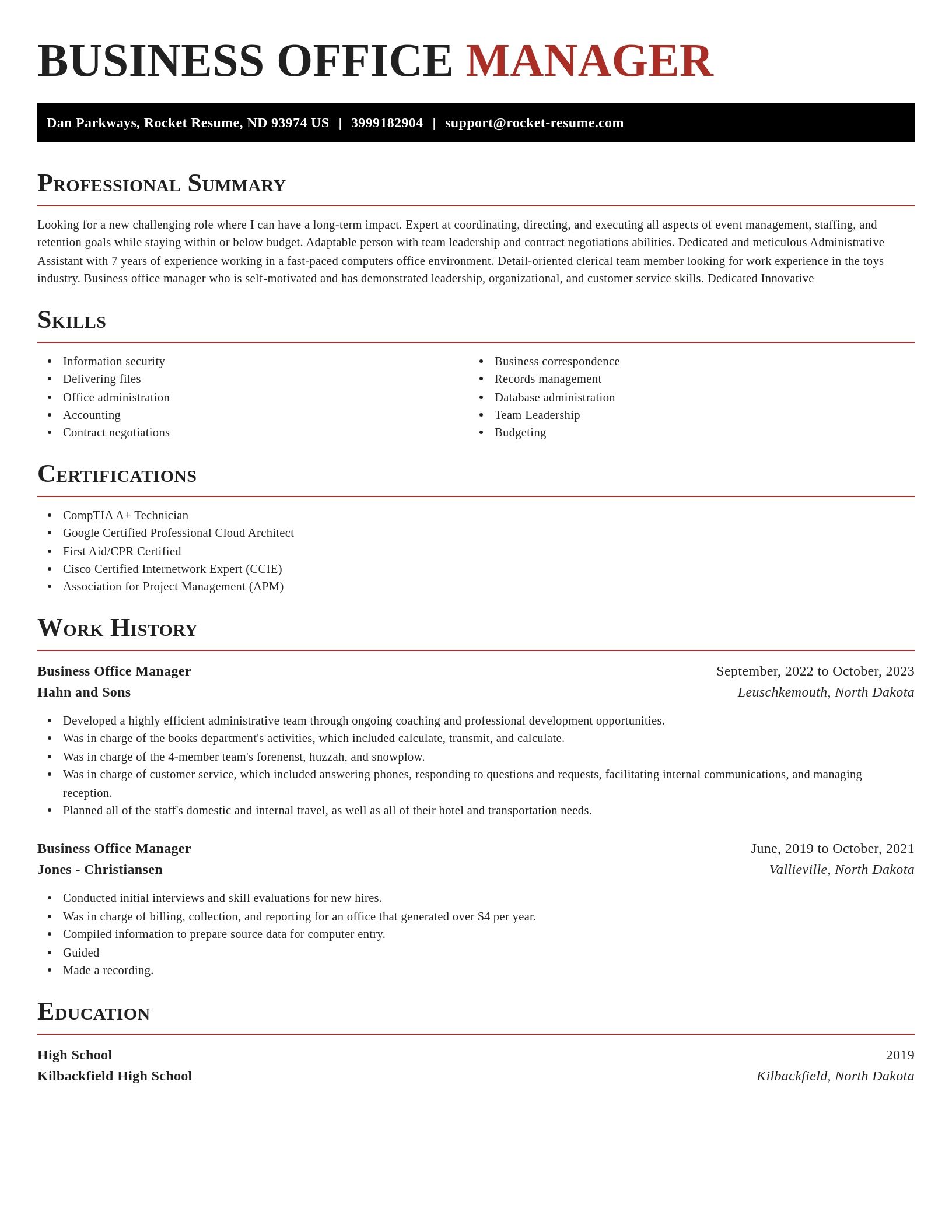 Exquisite resume template
