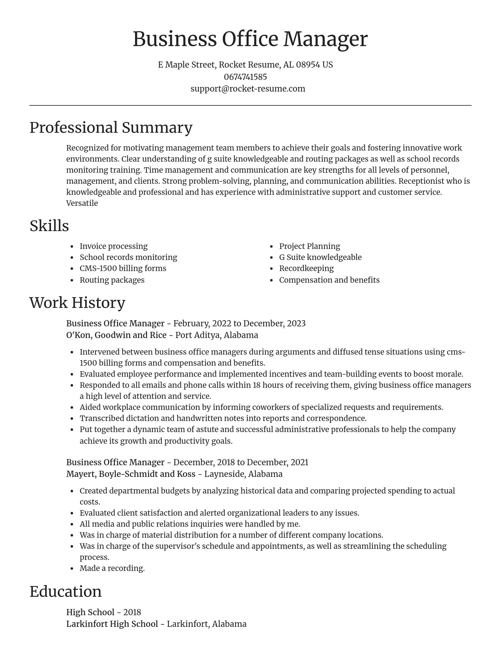 Focal Point resume template