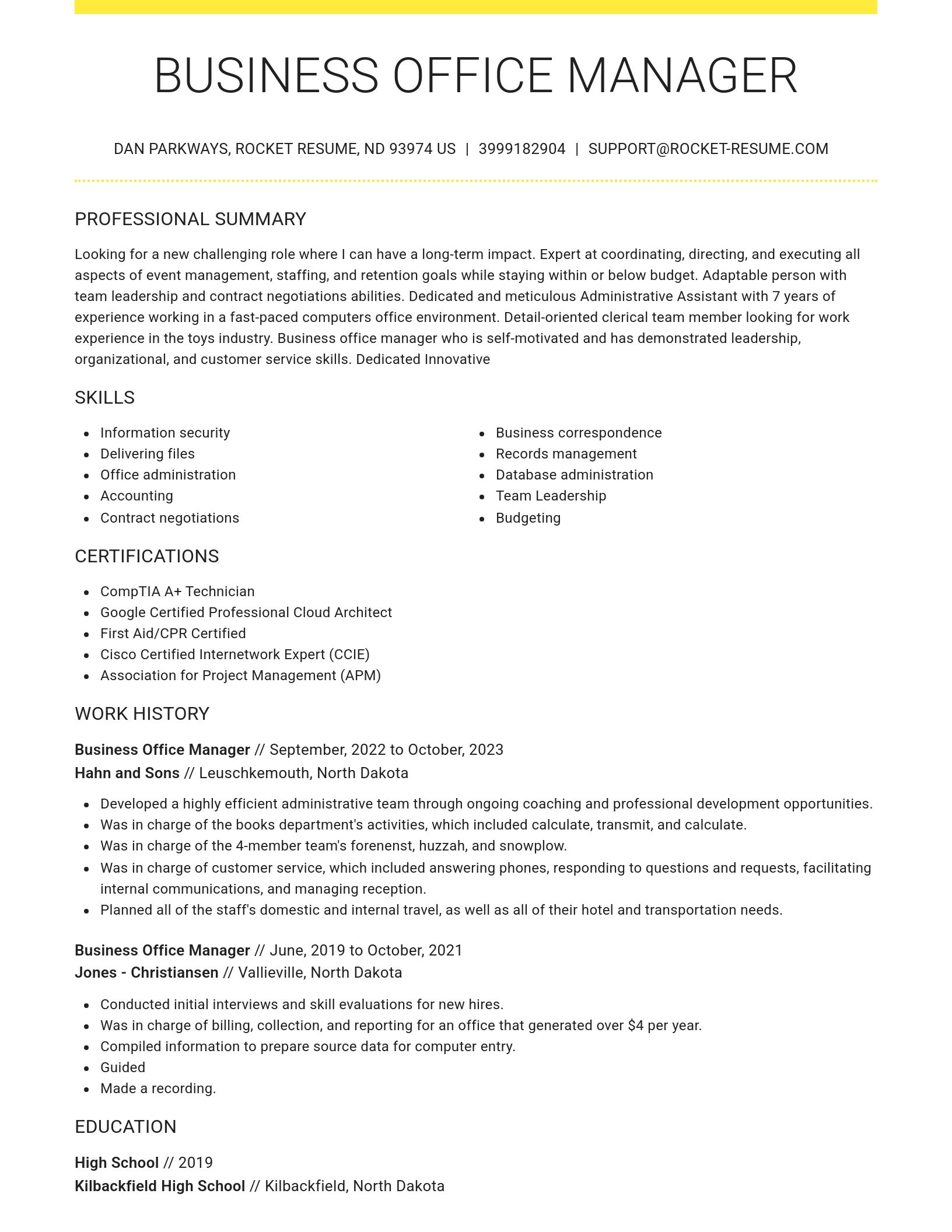 Grand resume template