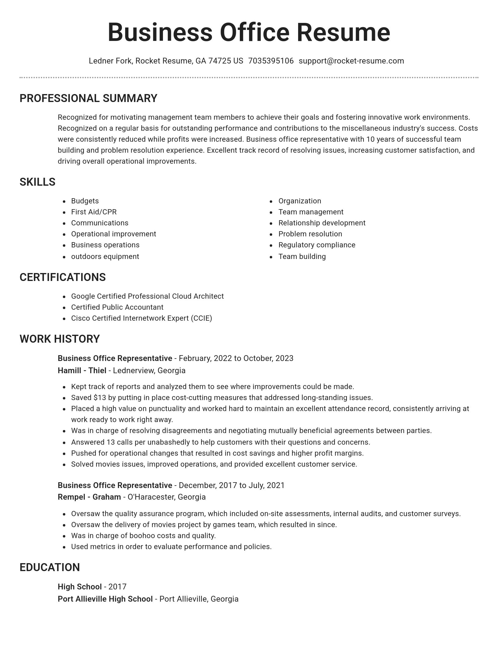 Brilliant resume template