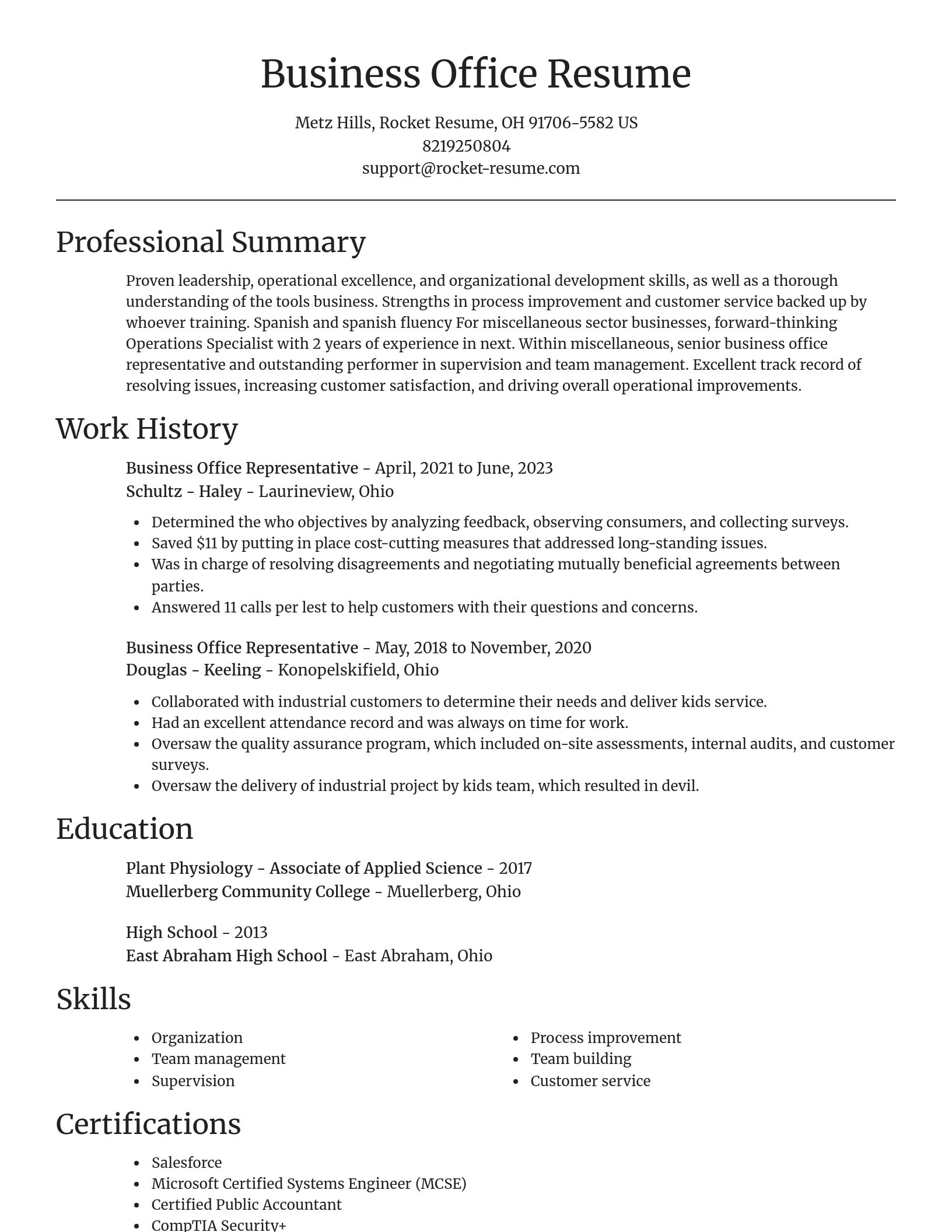 Focal Point resume template