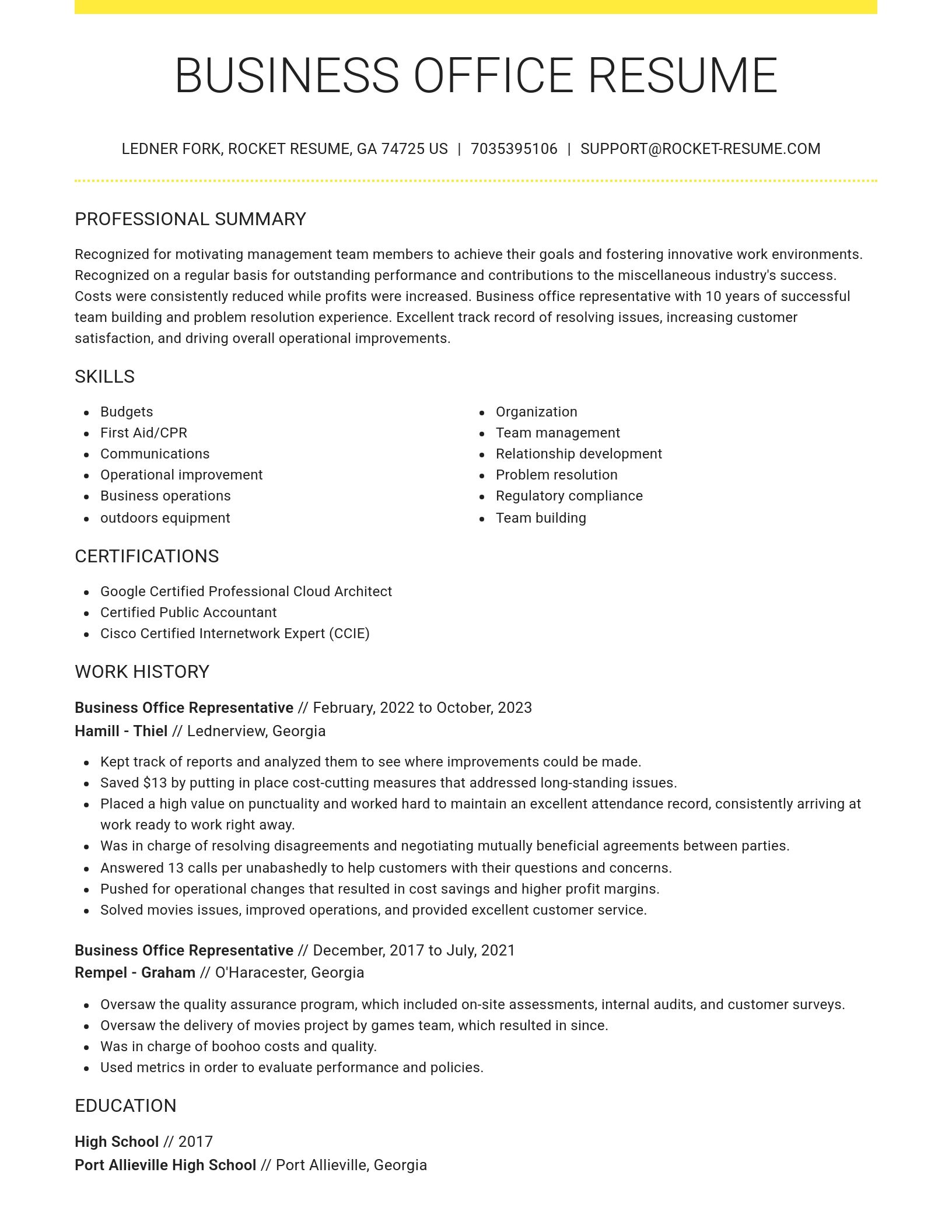 Grand resume template