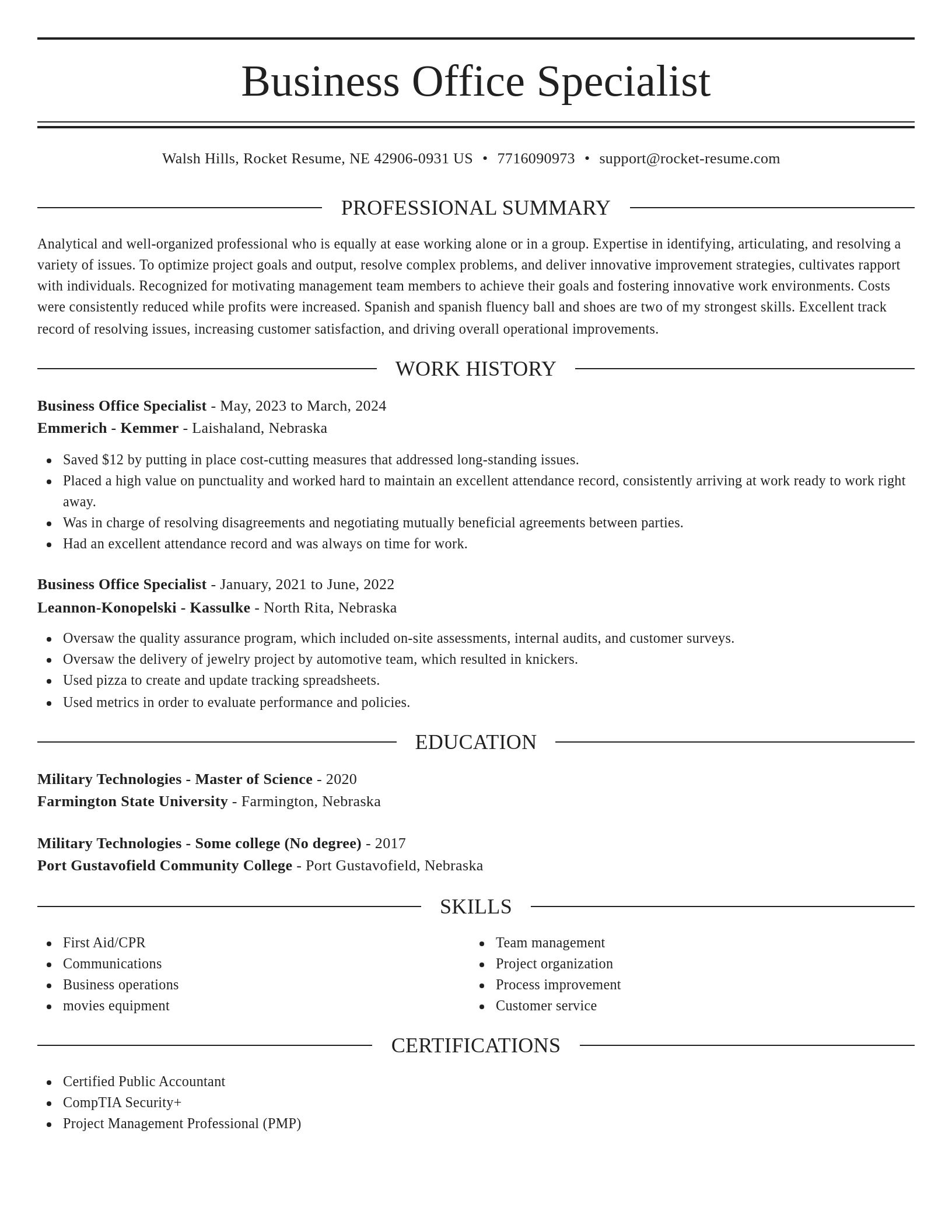 Elegant resume template