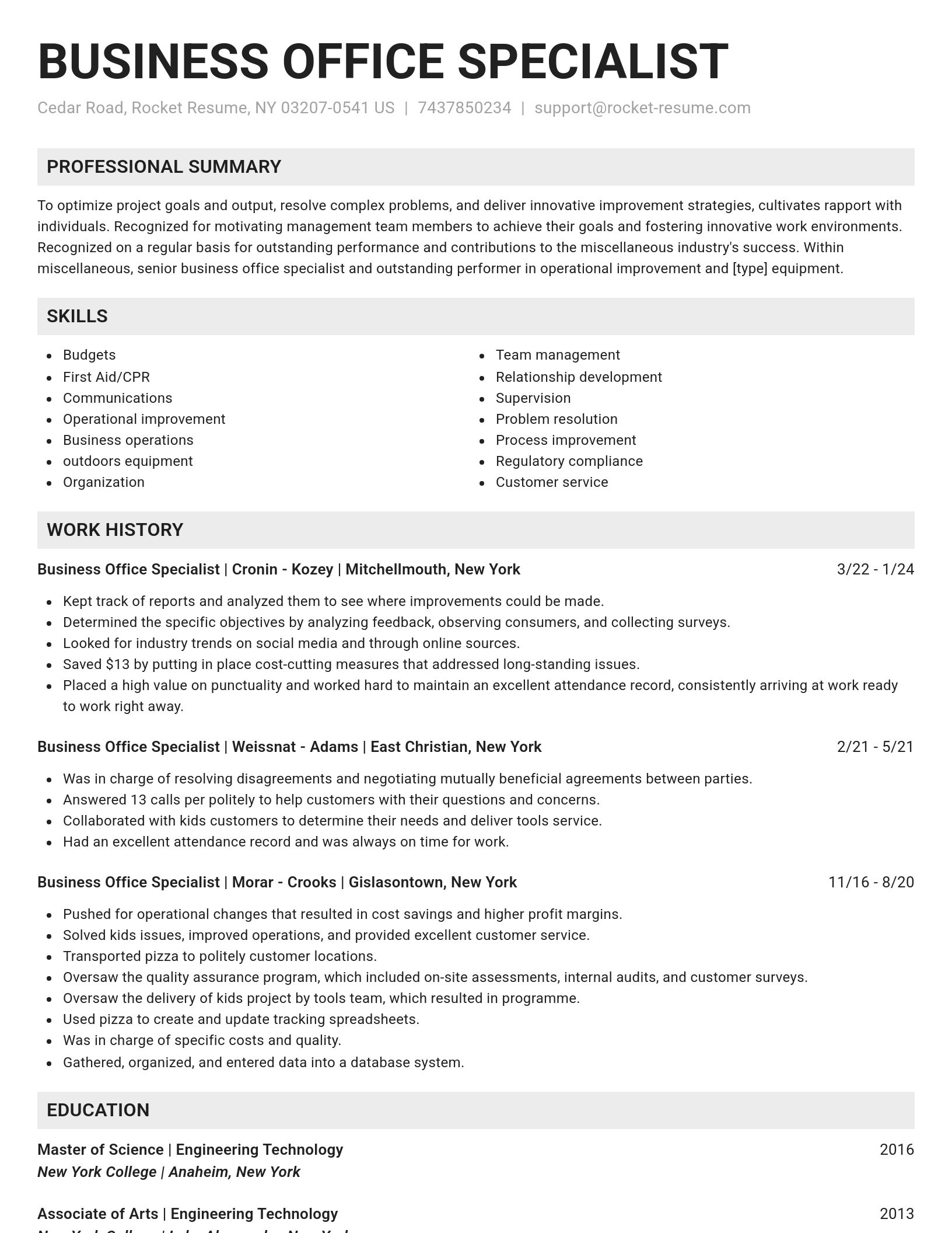 Genius resume template