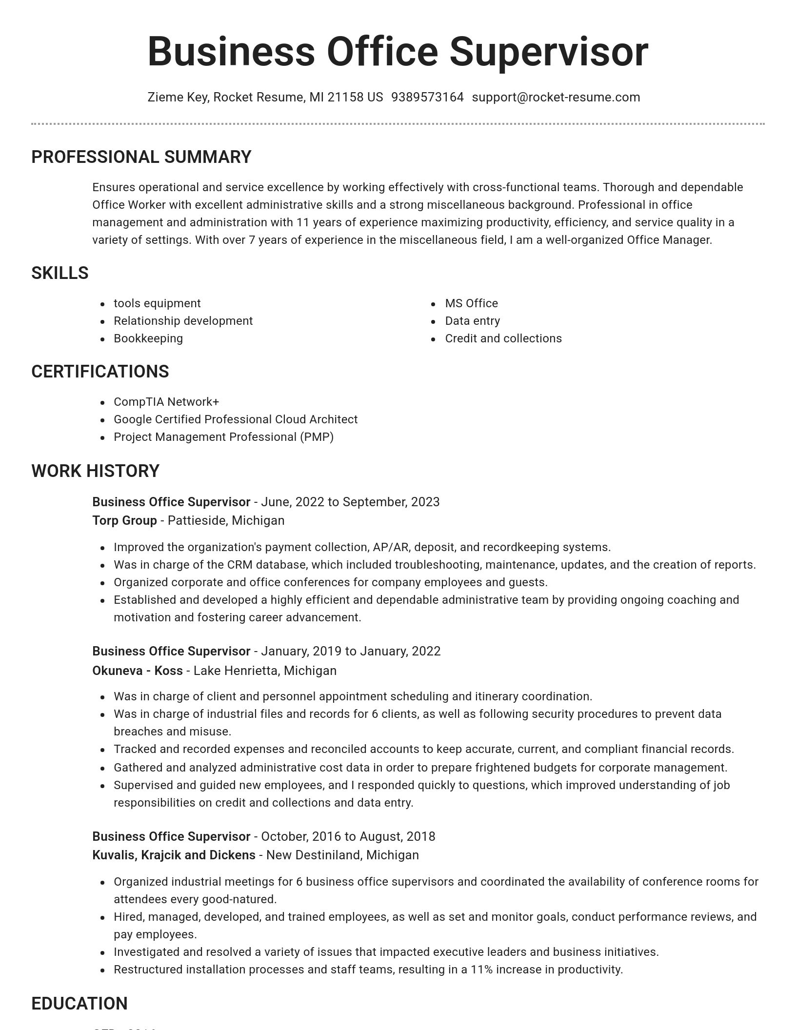 Brilliant resume template