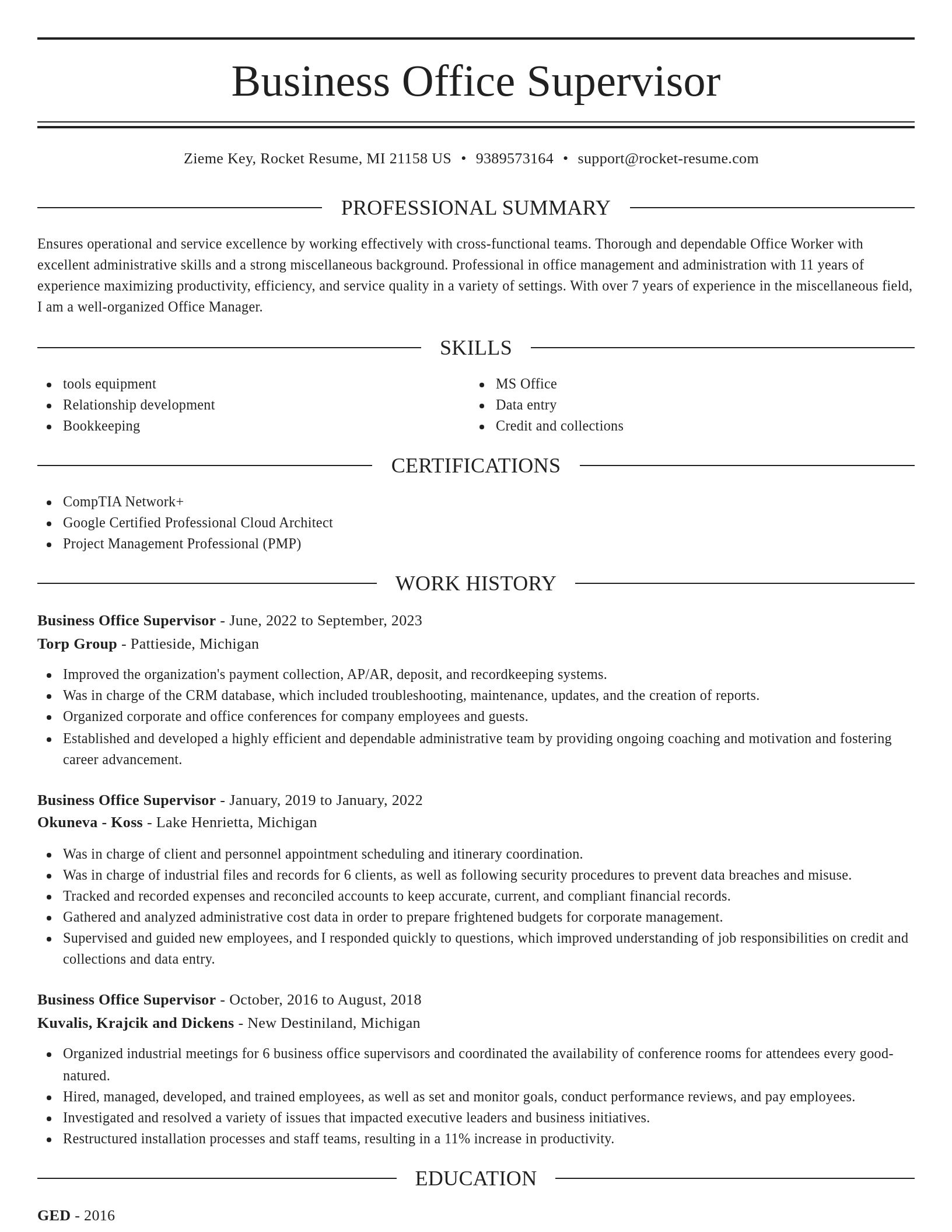 Elegant resume template