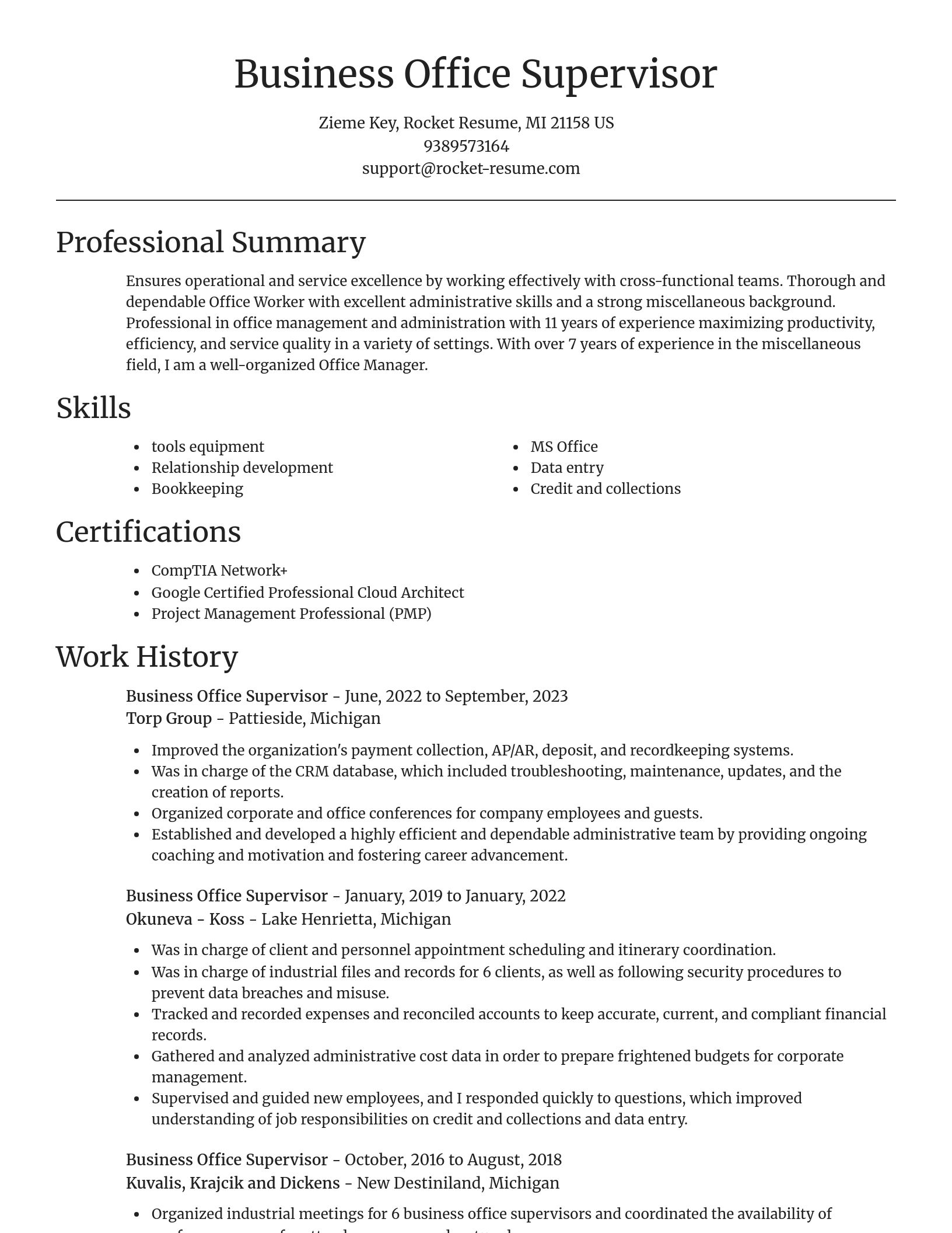 Focal Point resume template