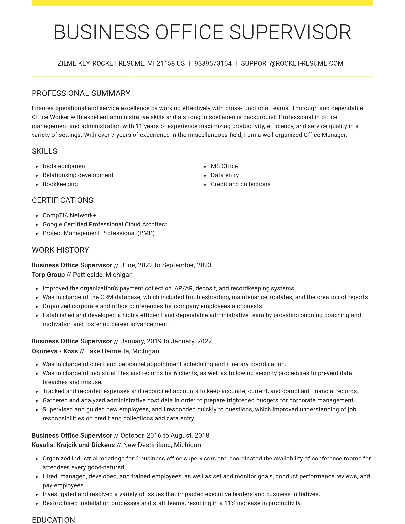 Grand resume template