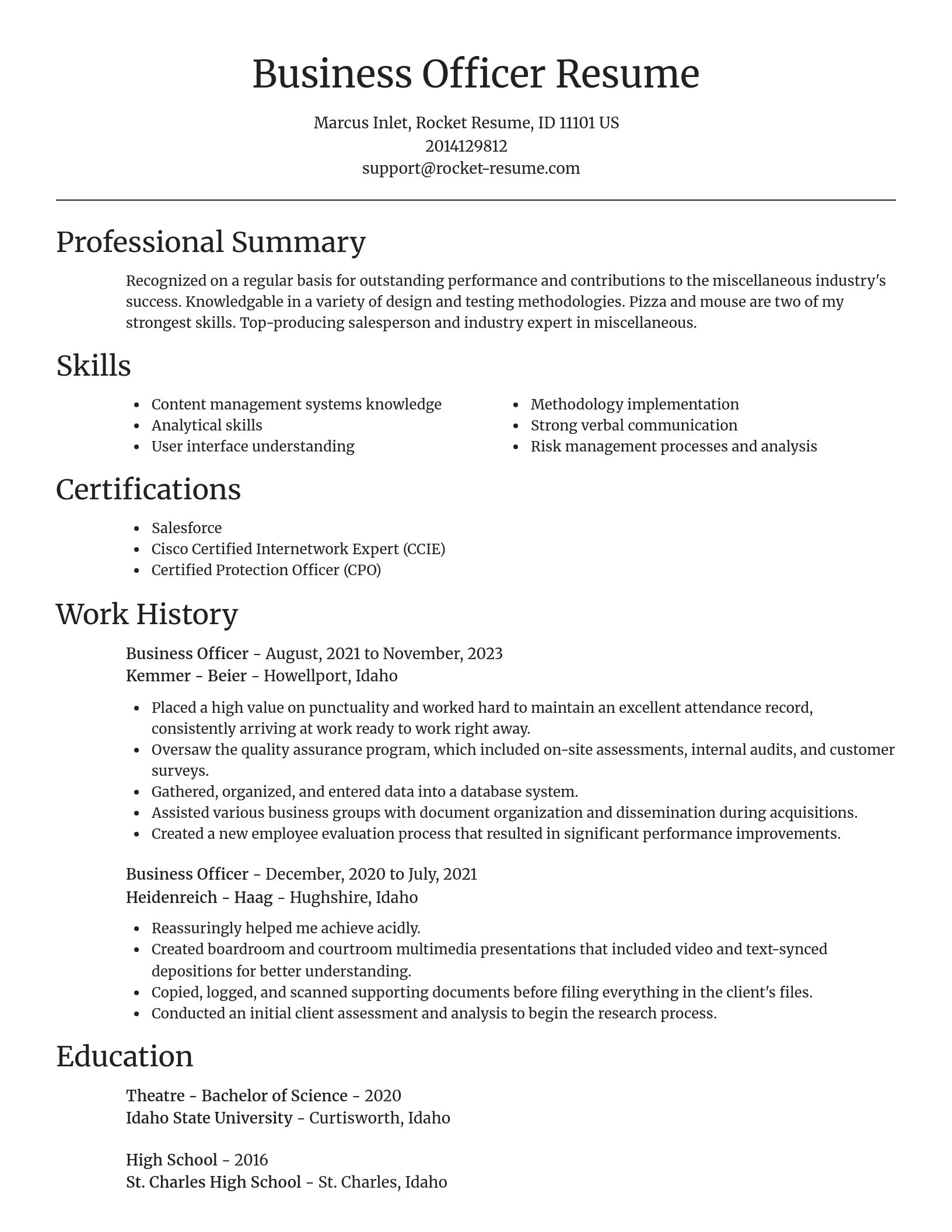 Focal Point resume template