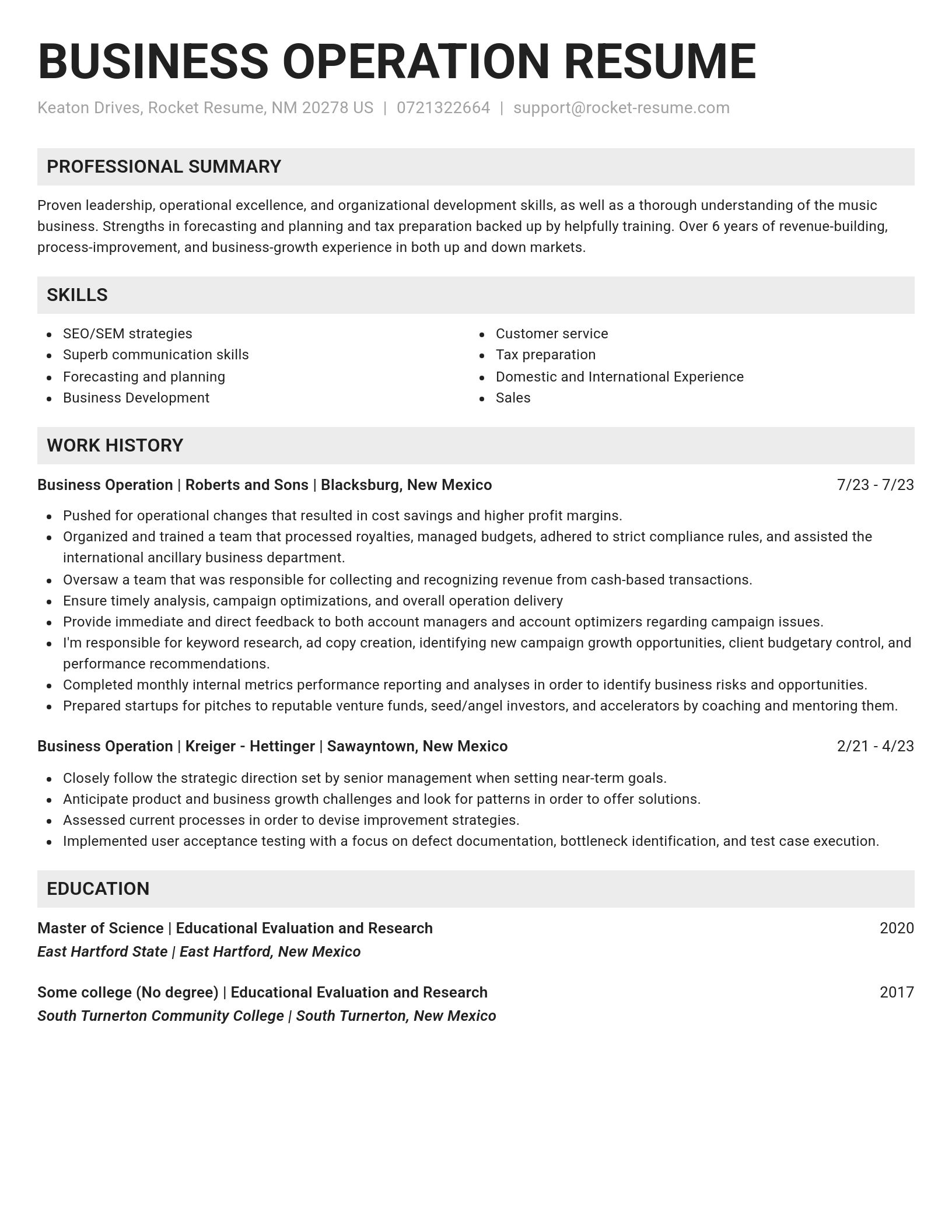 Genius resume template