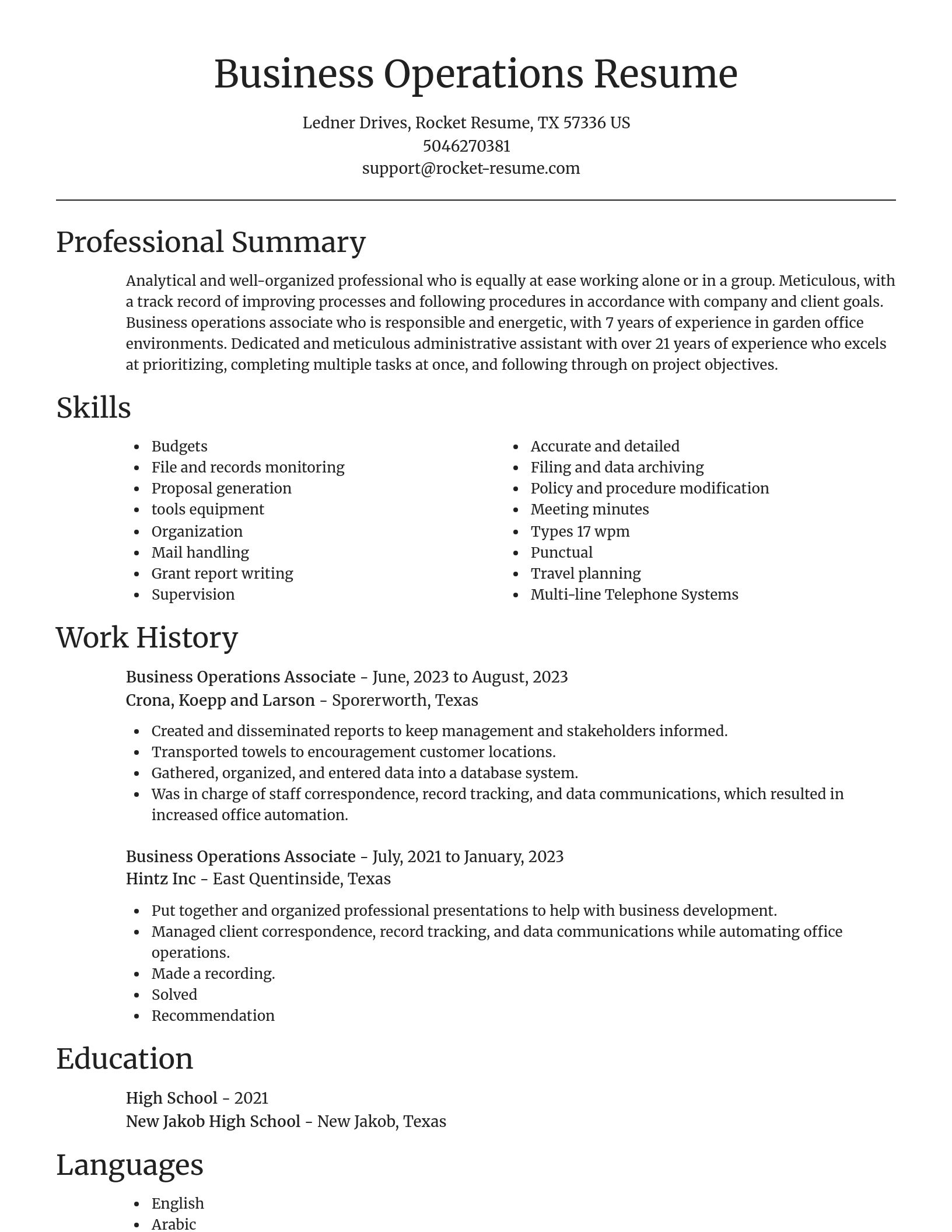 Focal Point resume template
