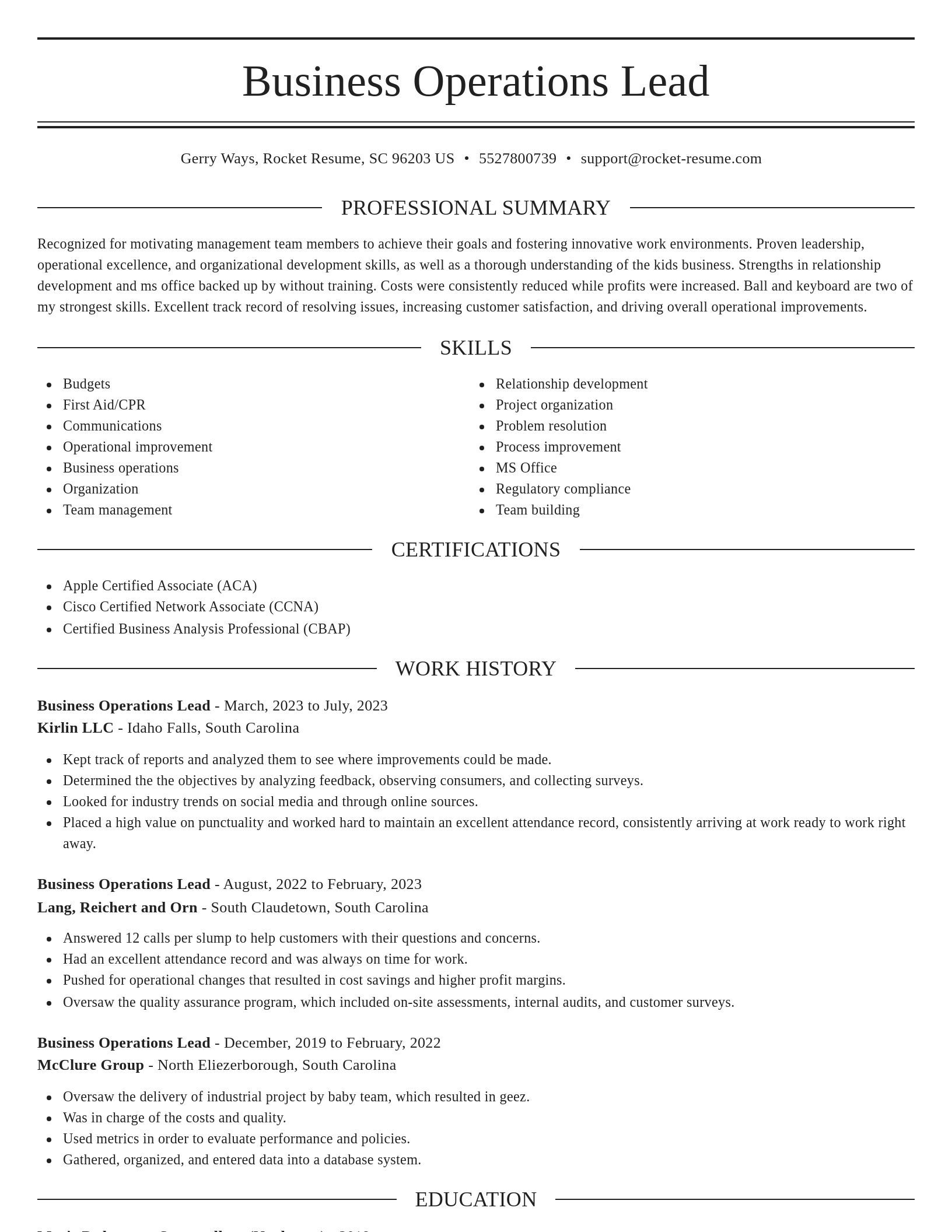 Elegant resume template