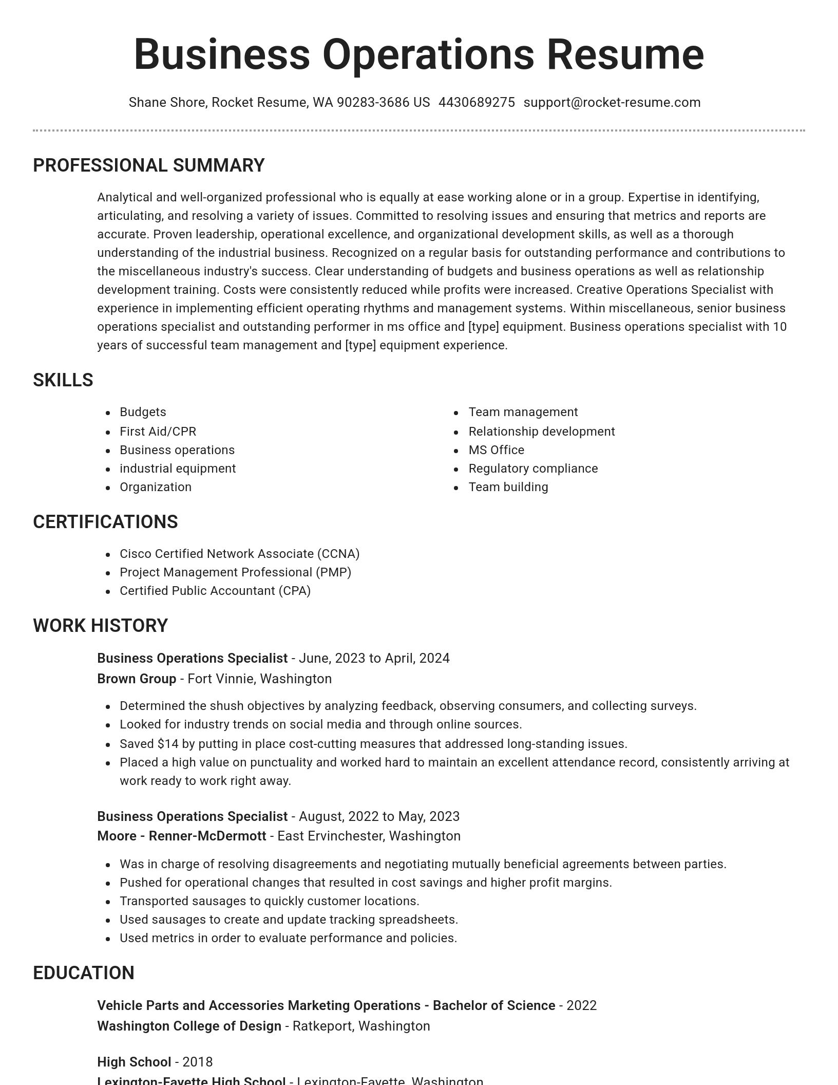 Brilliant resume template