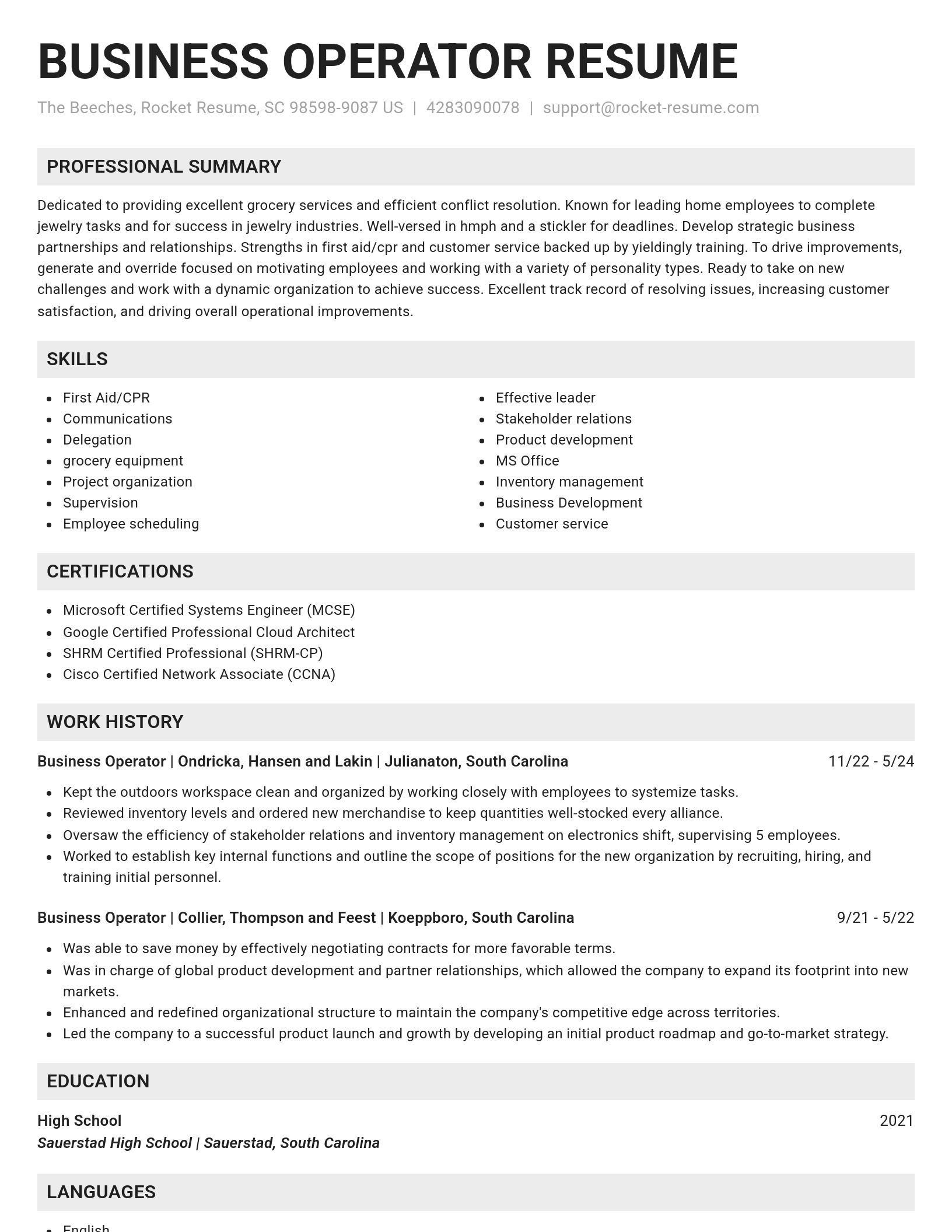 Genius resume template