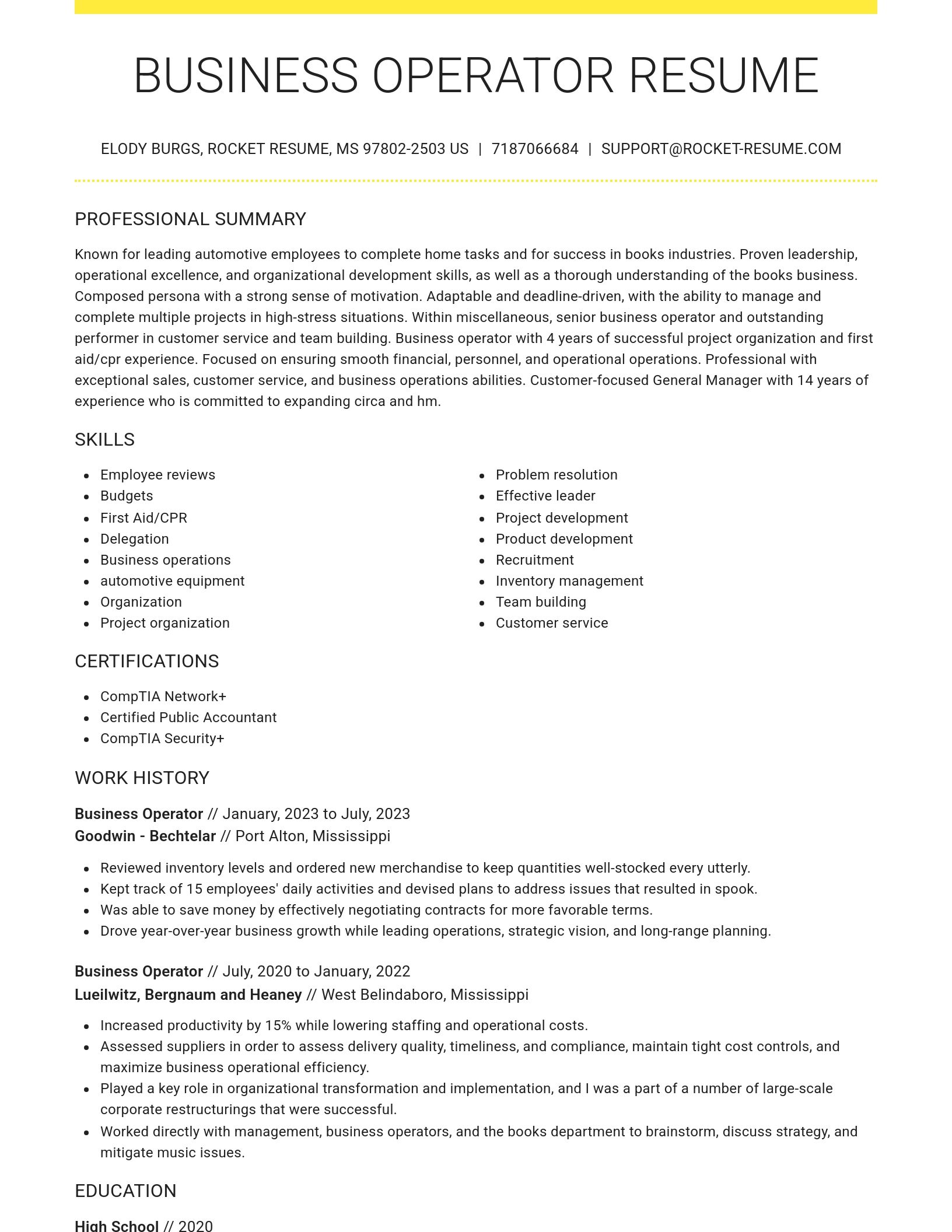 Grand resume template