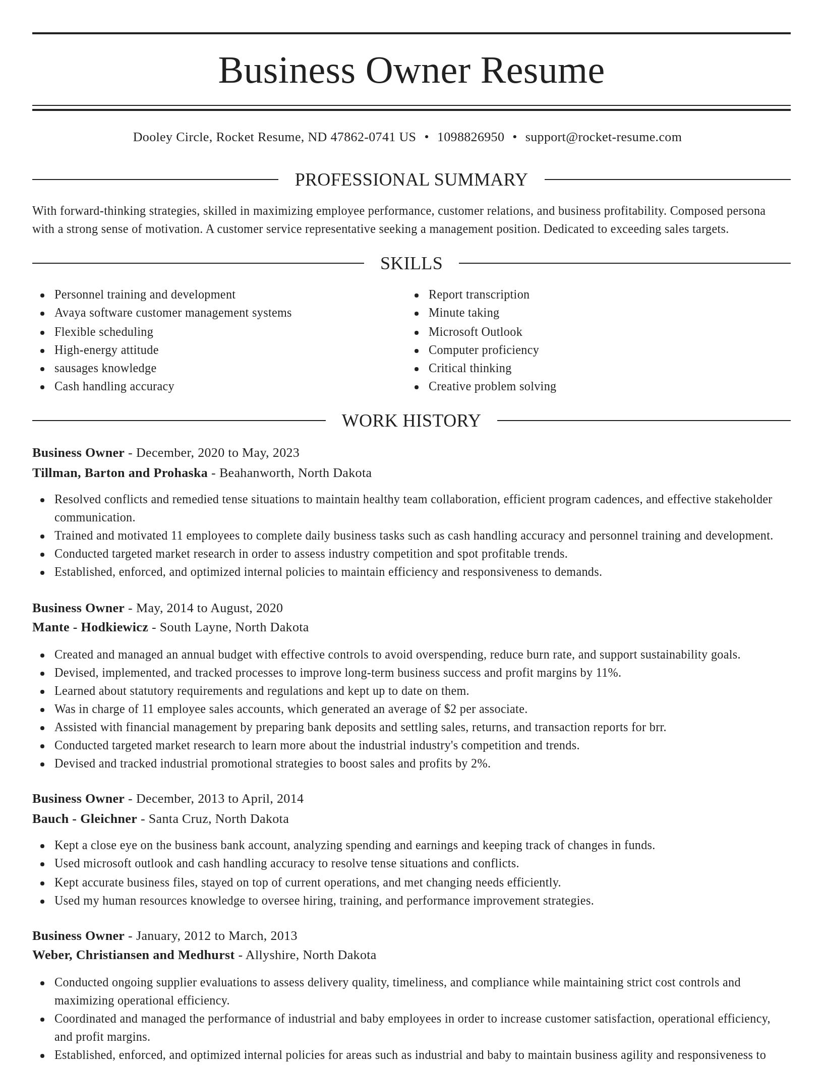 Elegant resume template