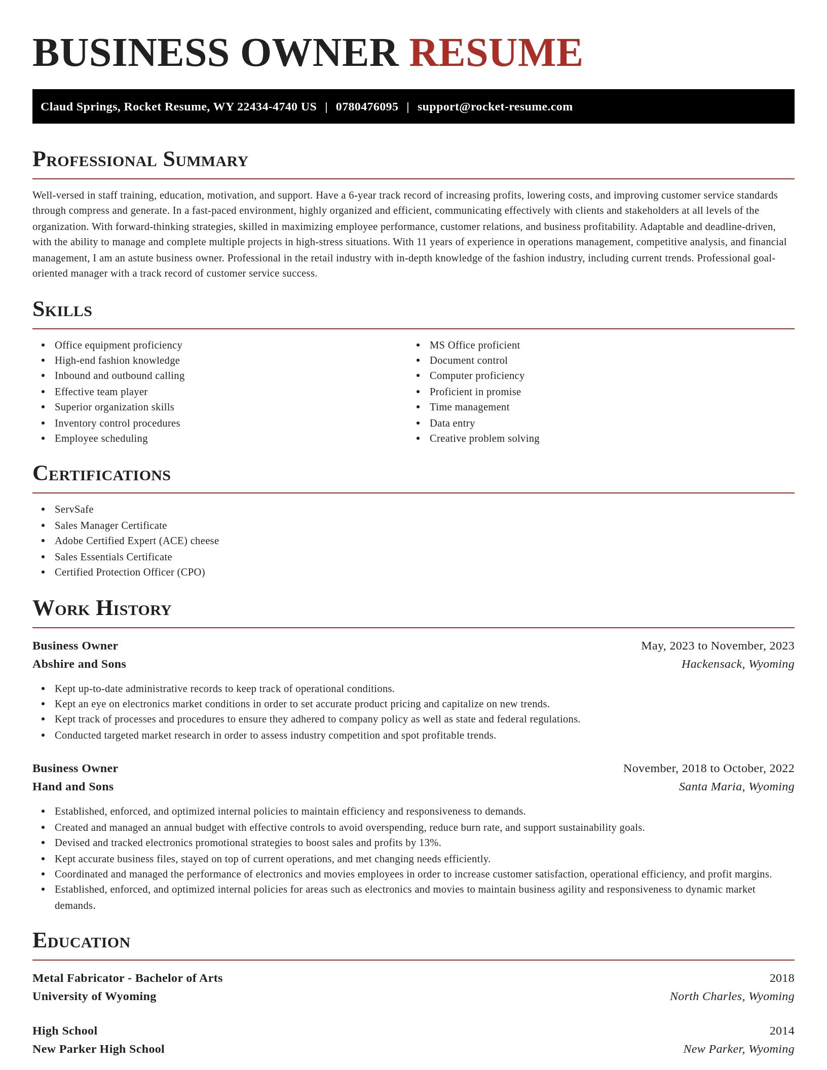 Exquisite resume template