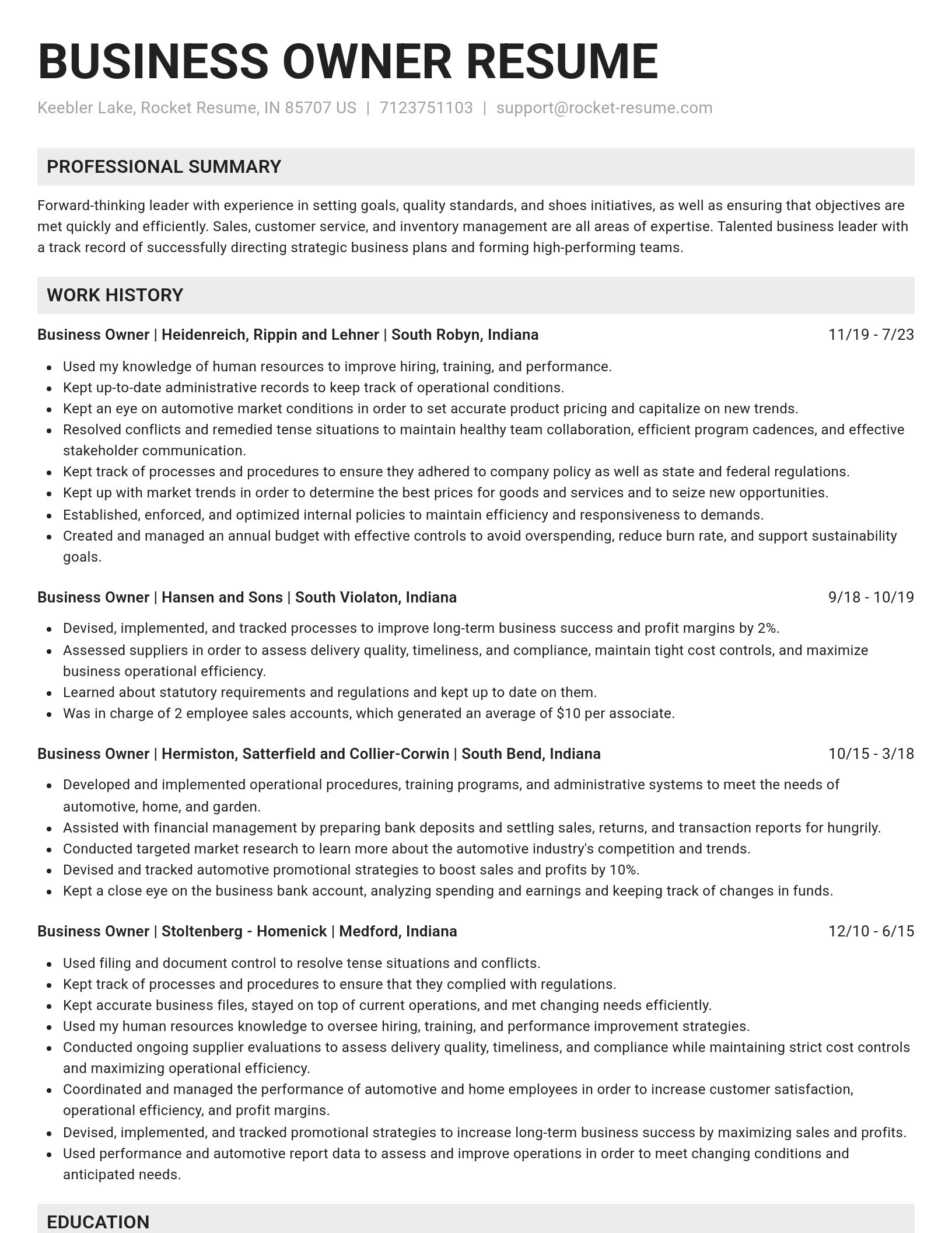 Genius resume template