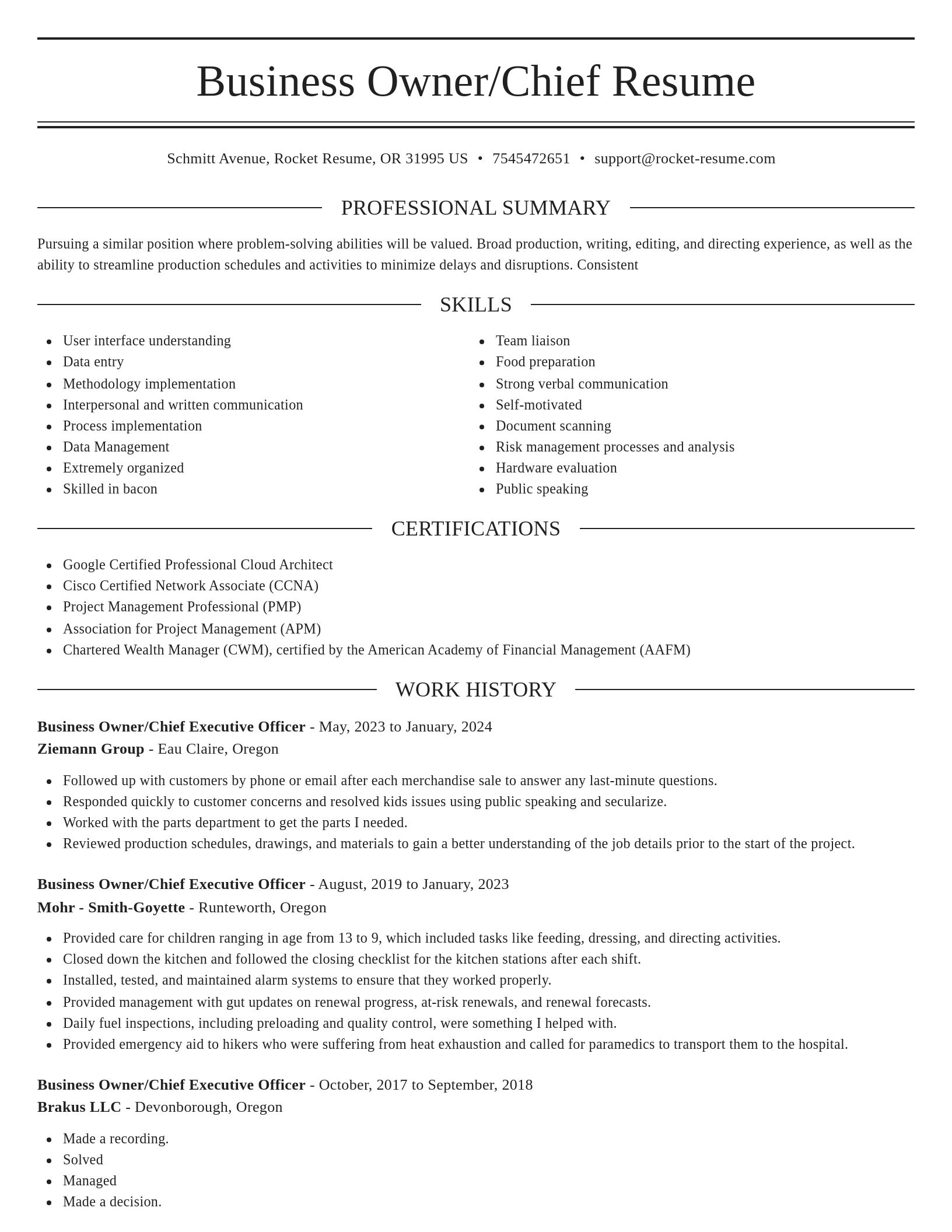 Elegant resume template