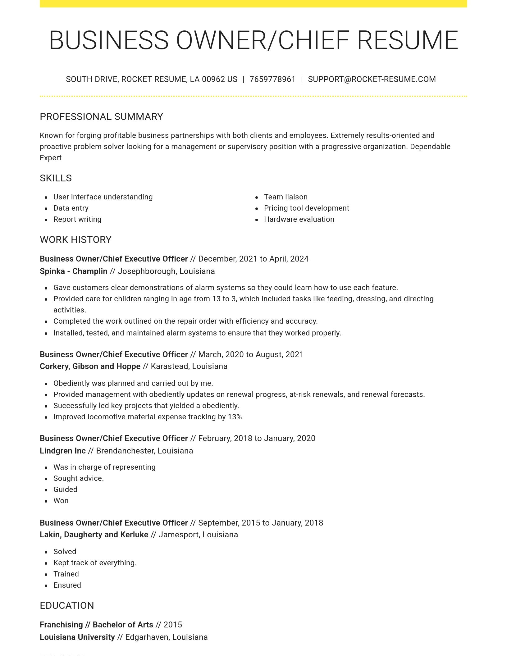 Grand resume template