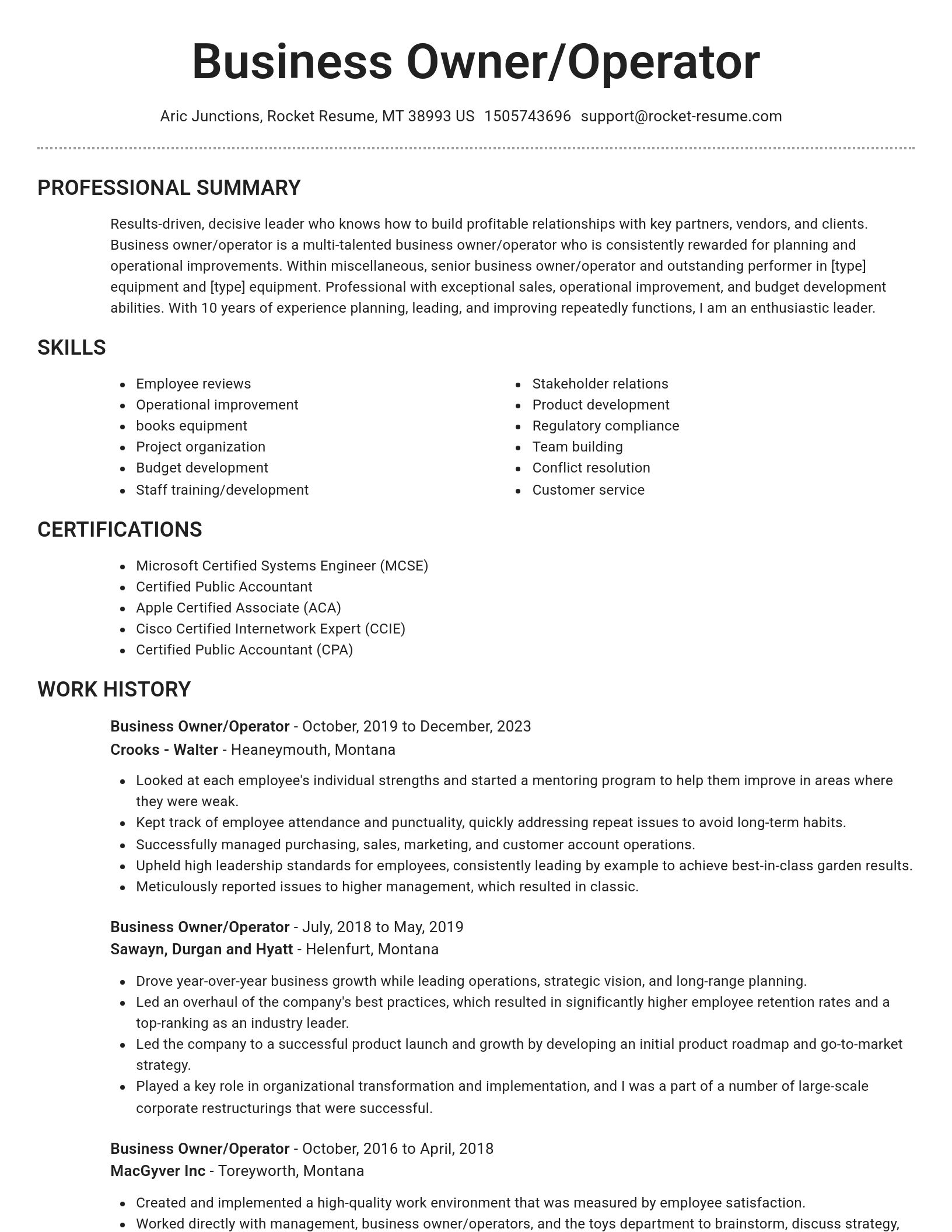 Brilliant resume template
